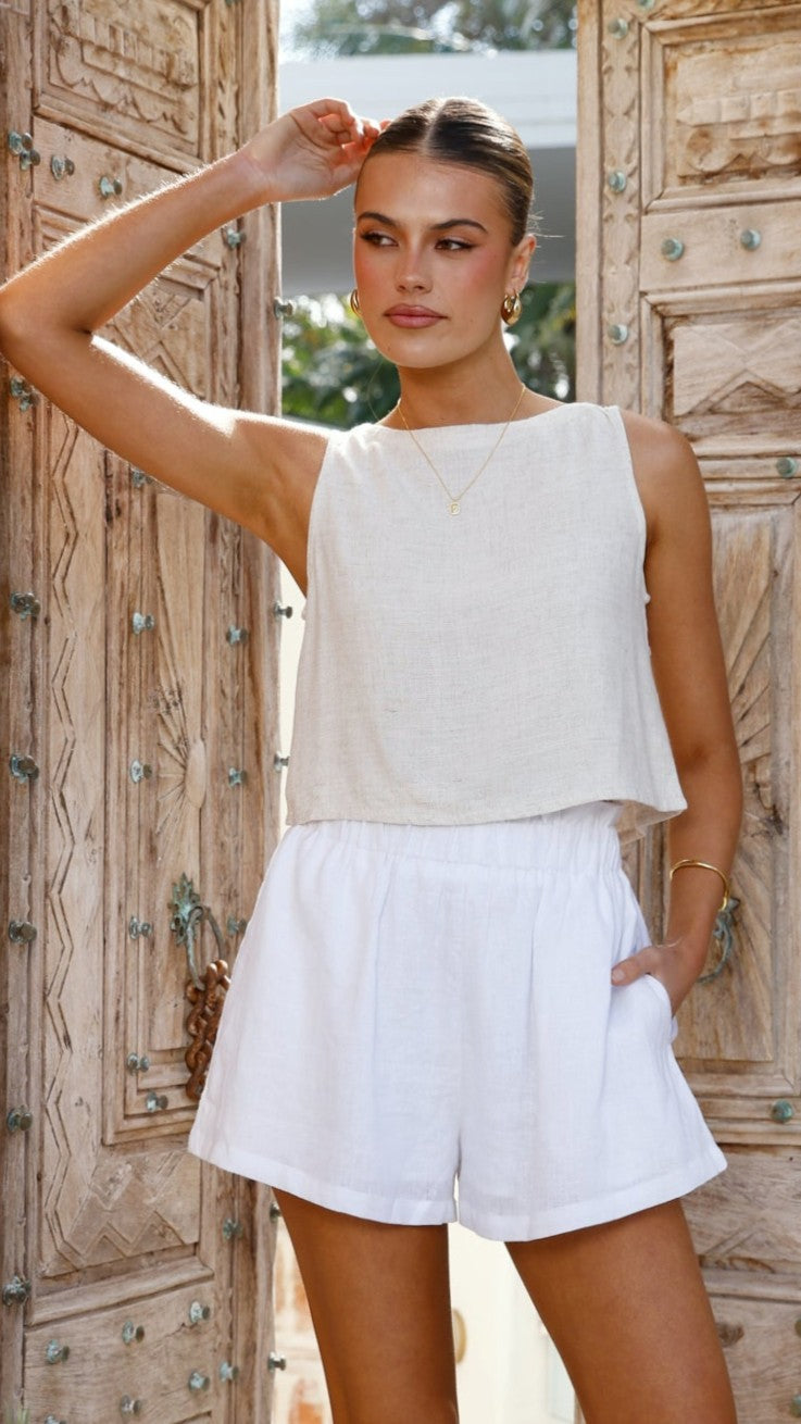 Leila Shorts - White - Billy J