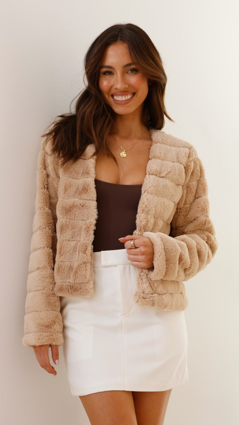 Tully Crop Jacket - Camel - Billy J