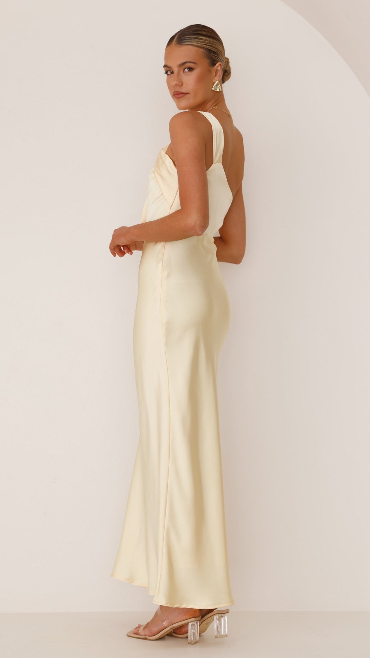 delphina maxi dress Delphina Strapless Bow Back Lace Dress Ivory