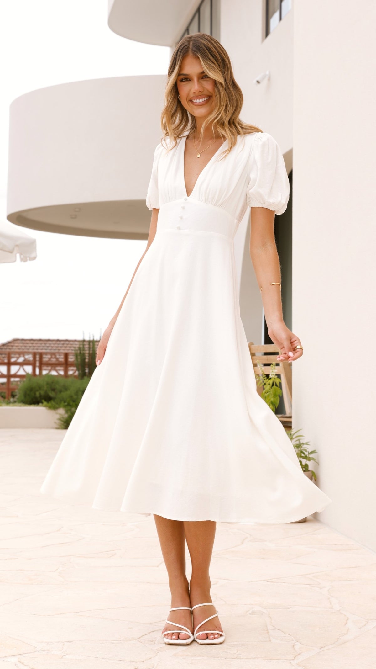 white midi summer dresses for women Melea Midi Dress - White - Buy Women's Dresses