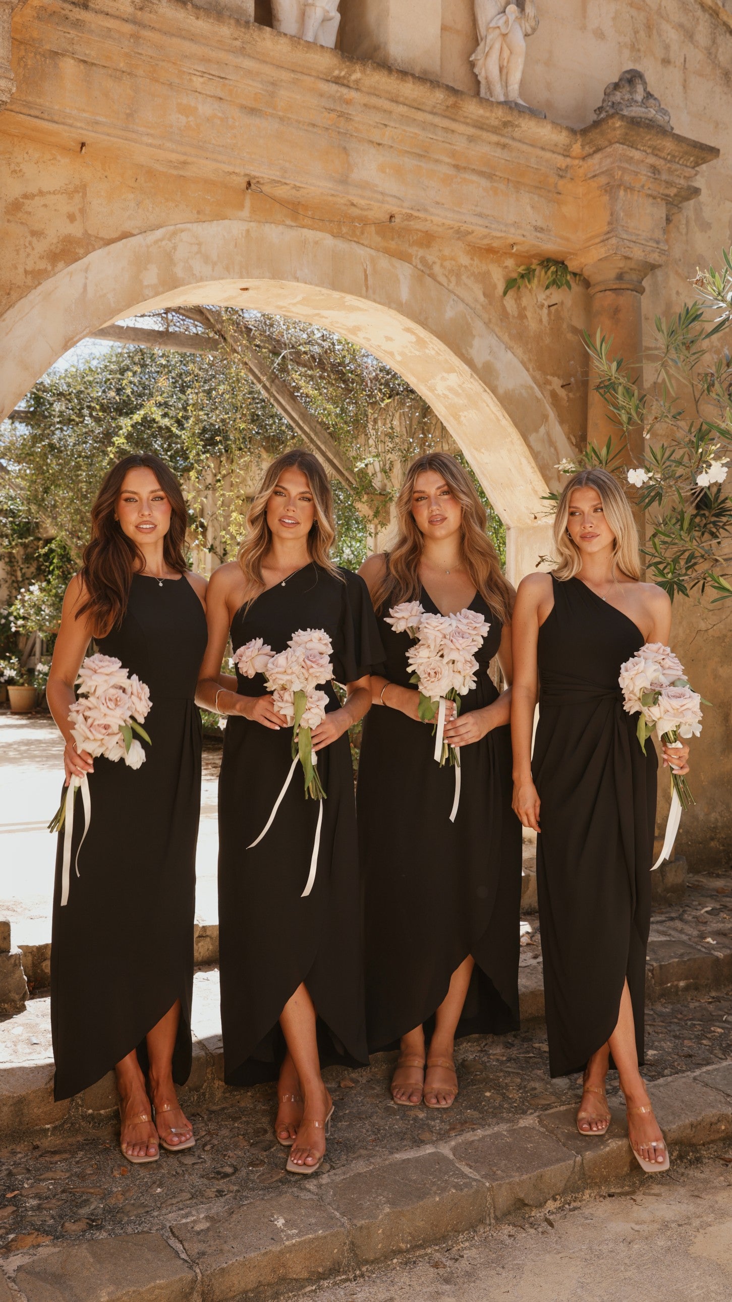 Pamela V Neck Maxi Dress - Black - Billy J