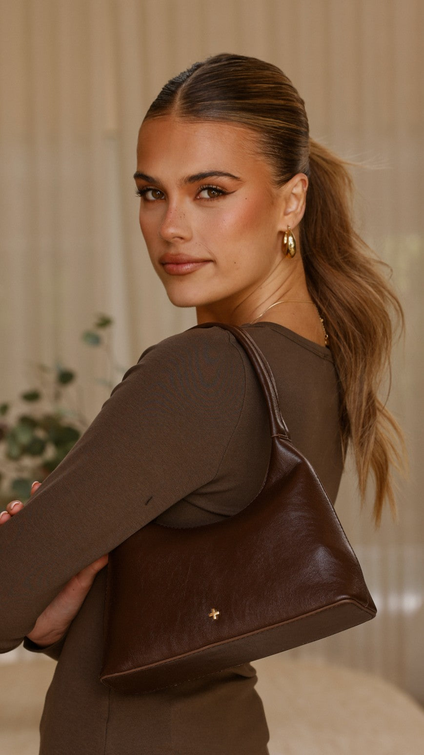 Sweetie Shoulder Bag - Choc PU - Billy J