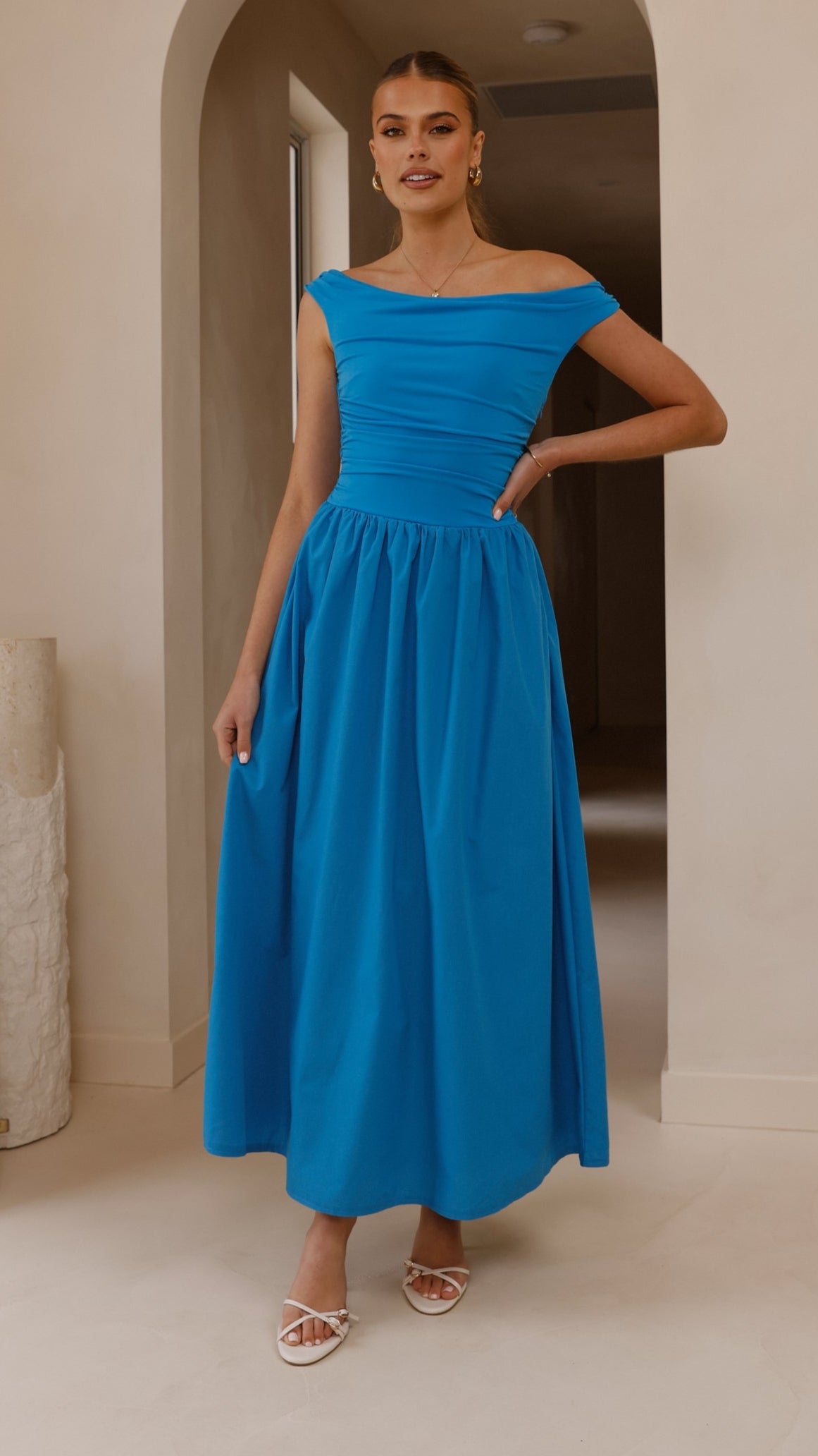 Immy Midi Dress - Blue - Billy J