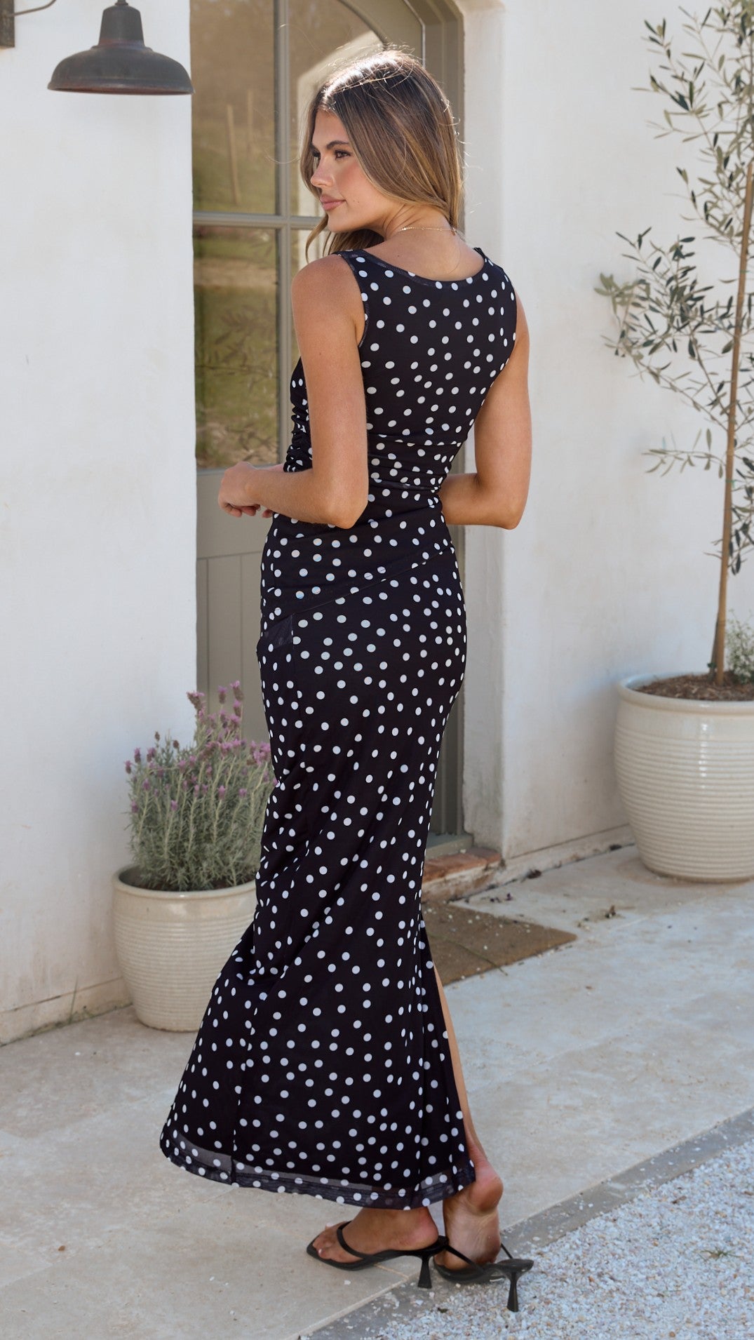 Janika Maxi Skirt - Black/White Polka Dot - Billy J
