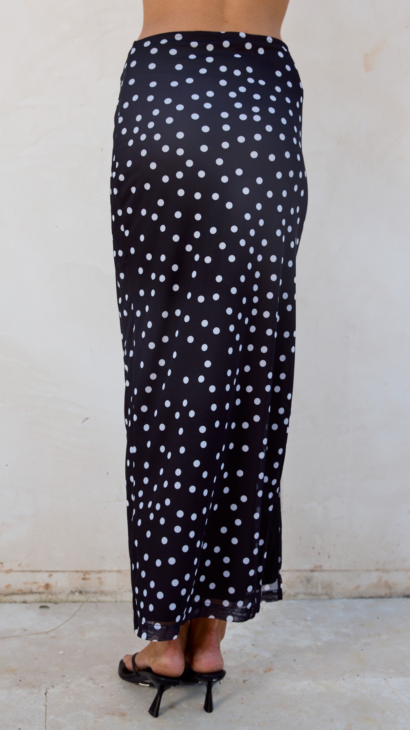 Janika Maxi Skirt - Black/White Polka Dot - Billy J