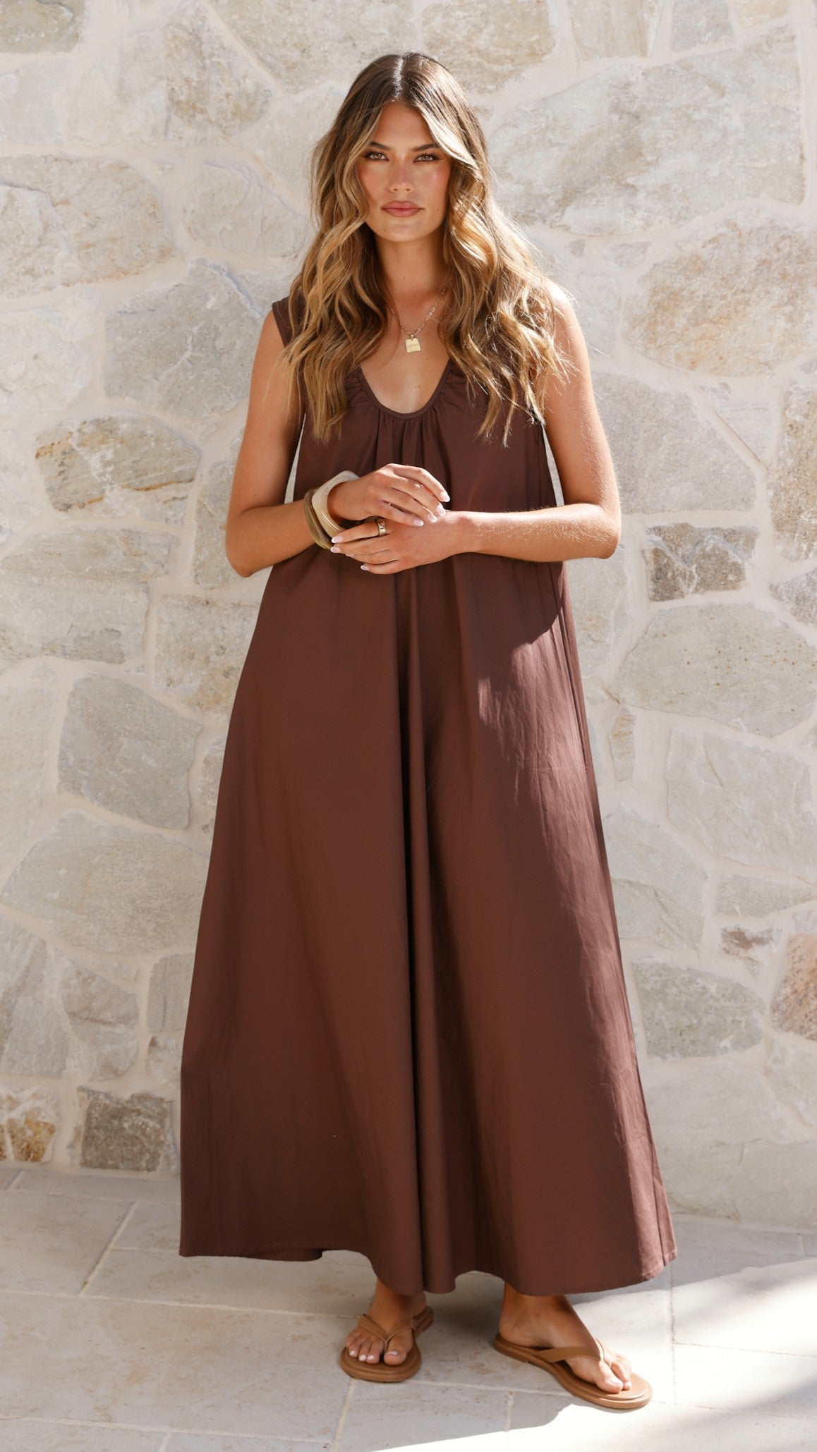 Scout Maxi Dress - Chocolate - Billy J