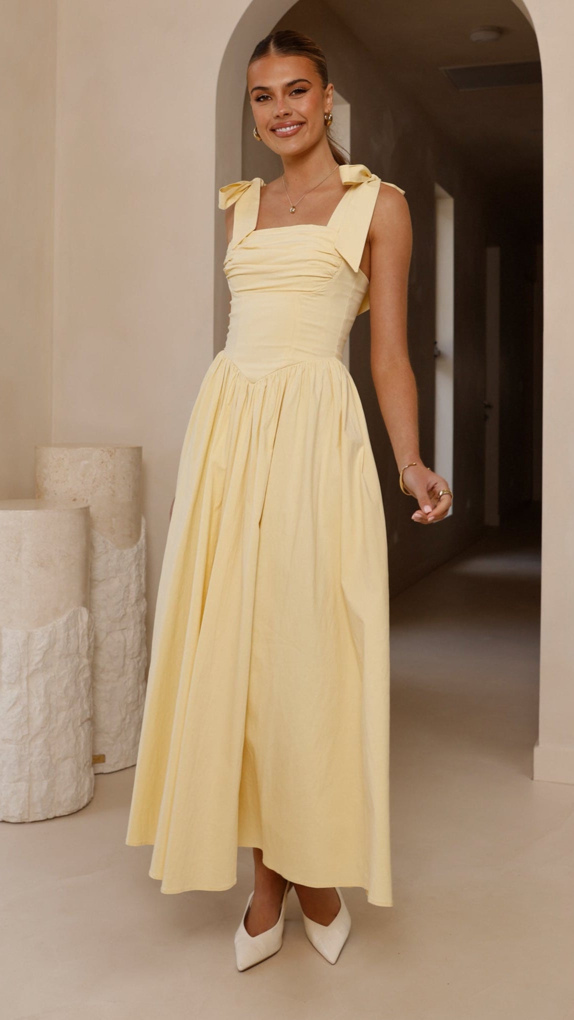 Haisley Maxi Dress - Yellow - Billy J