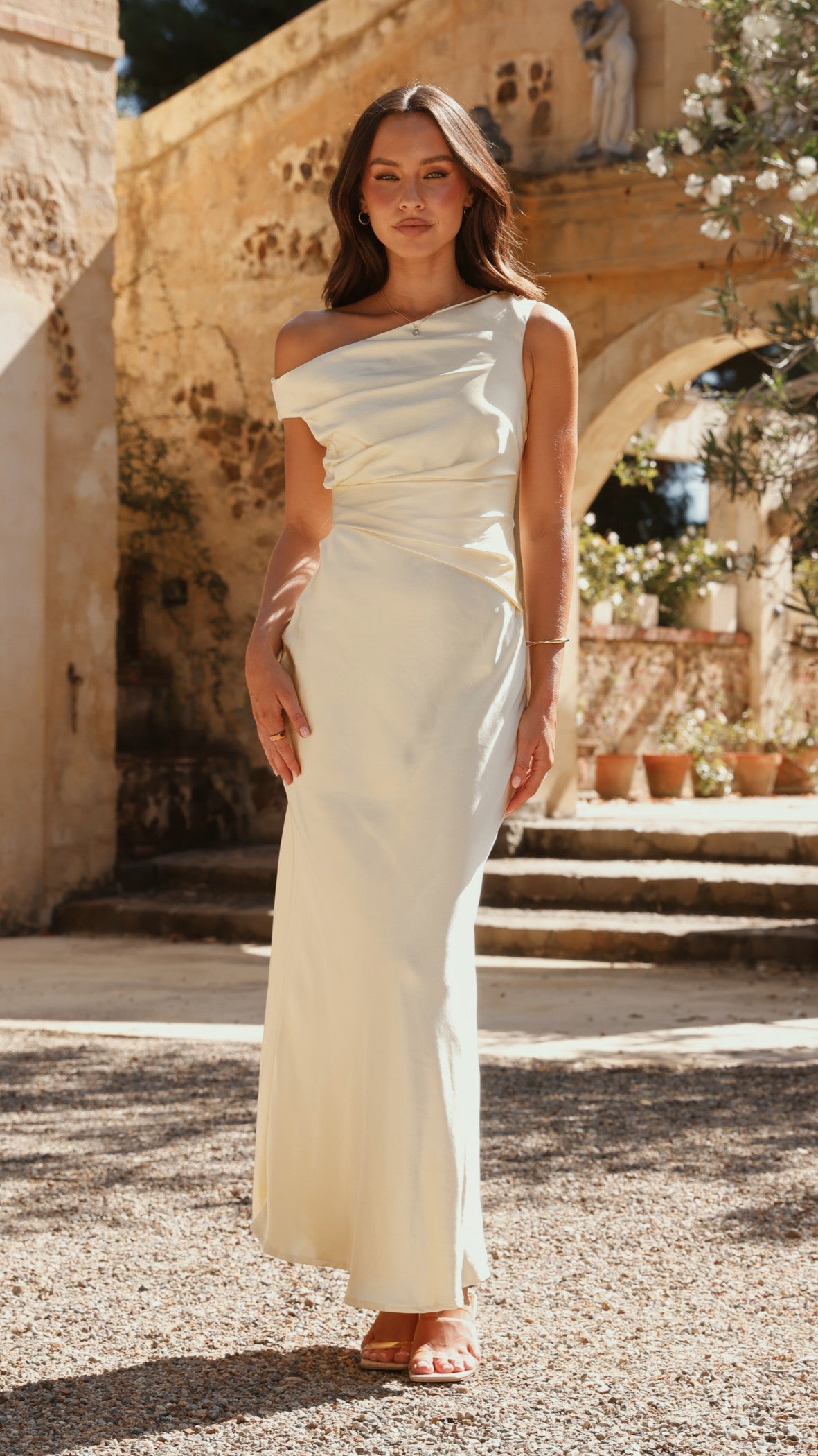 Auria Off Shoulder Maxi Dress - Yellow - Billy J