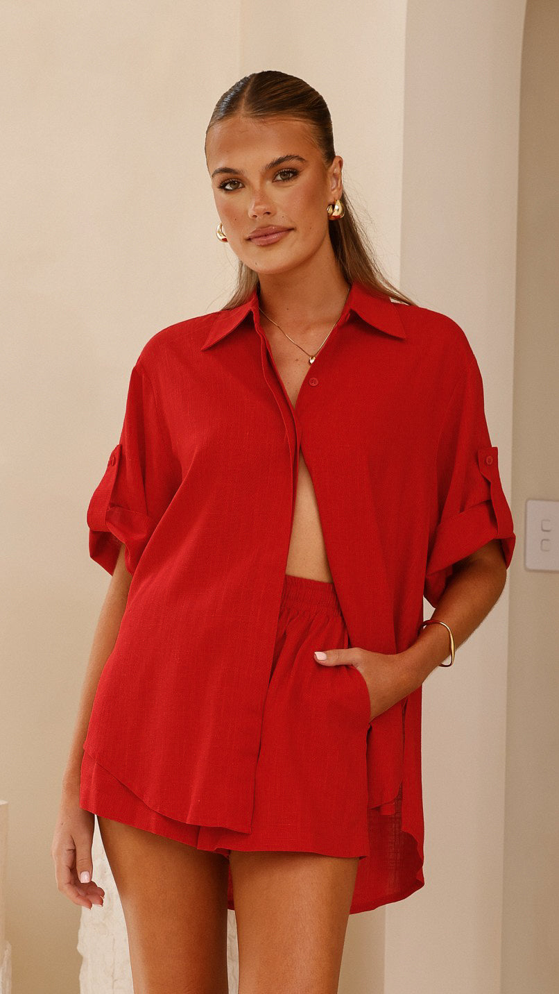 Alma Shorts - Red - Billy J