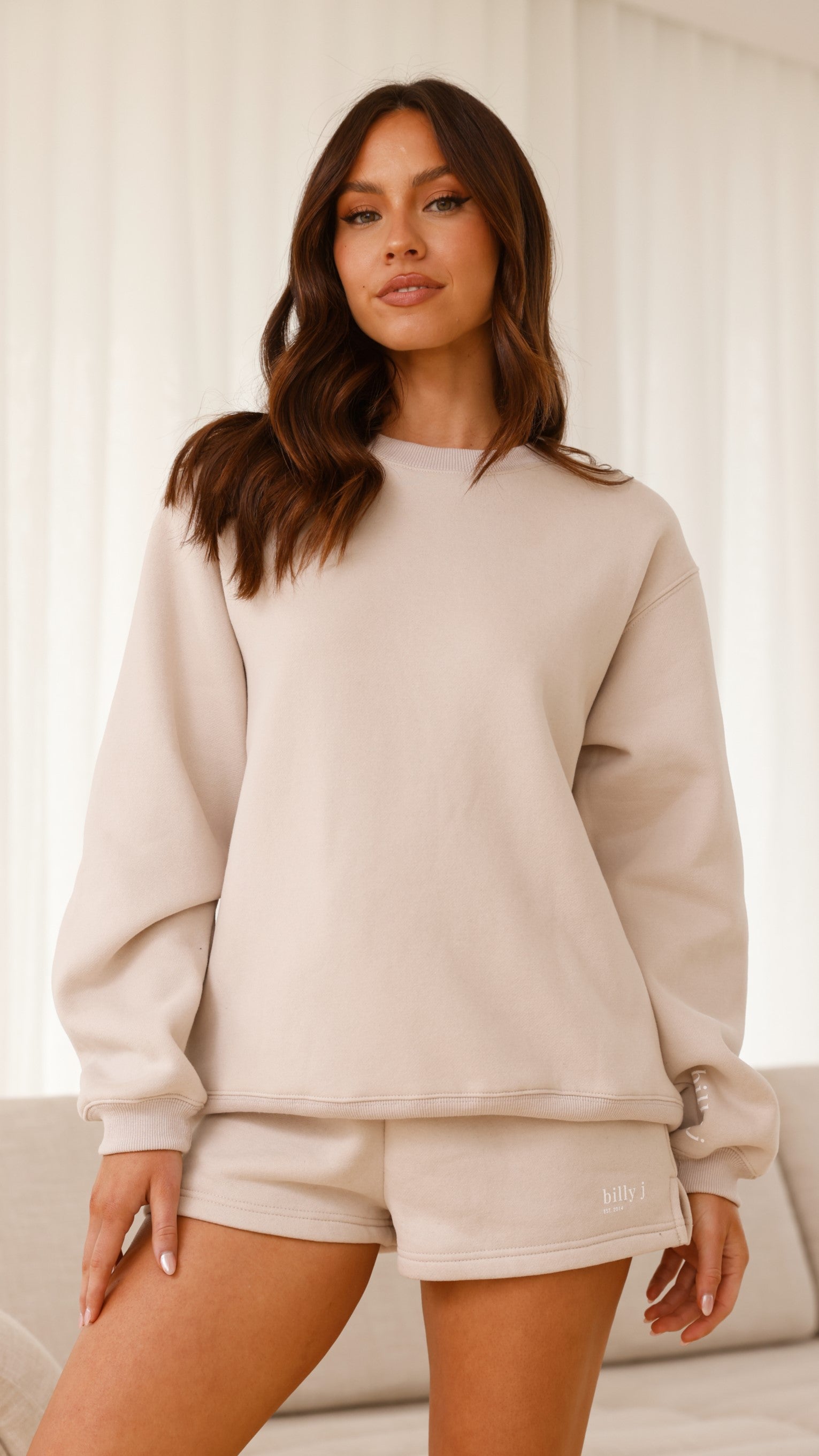 Billy J Crewneck Jumper - Beige - Billy J