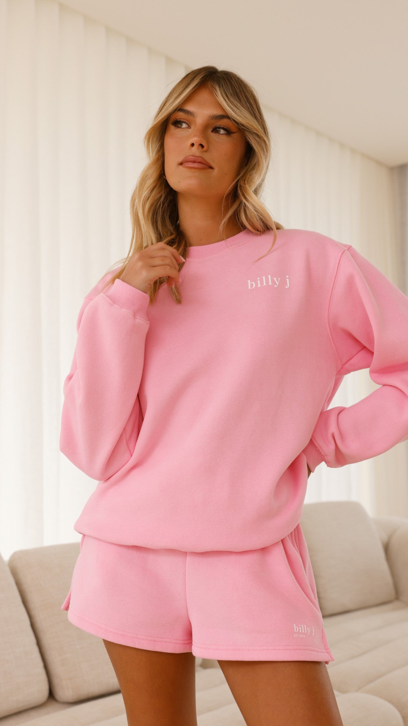 Billy J Crewneck Jumper - Pink - Billy J