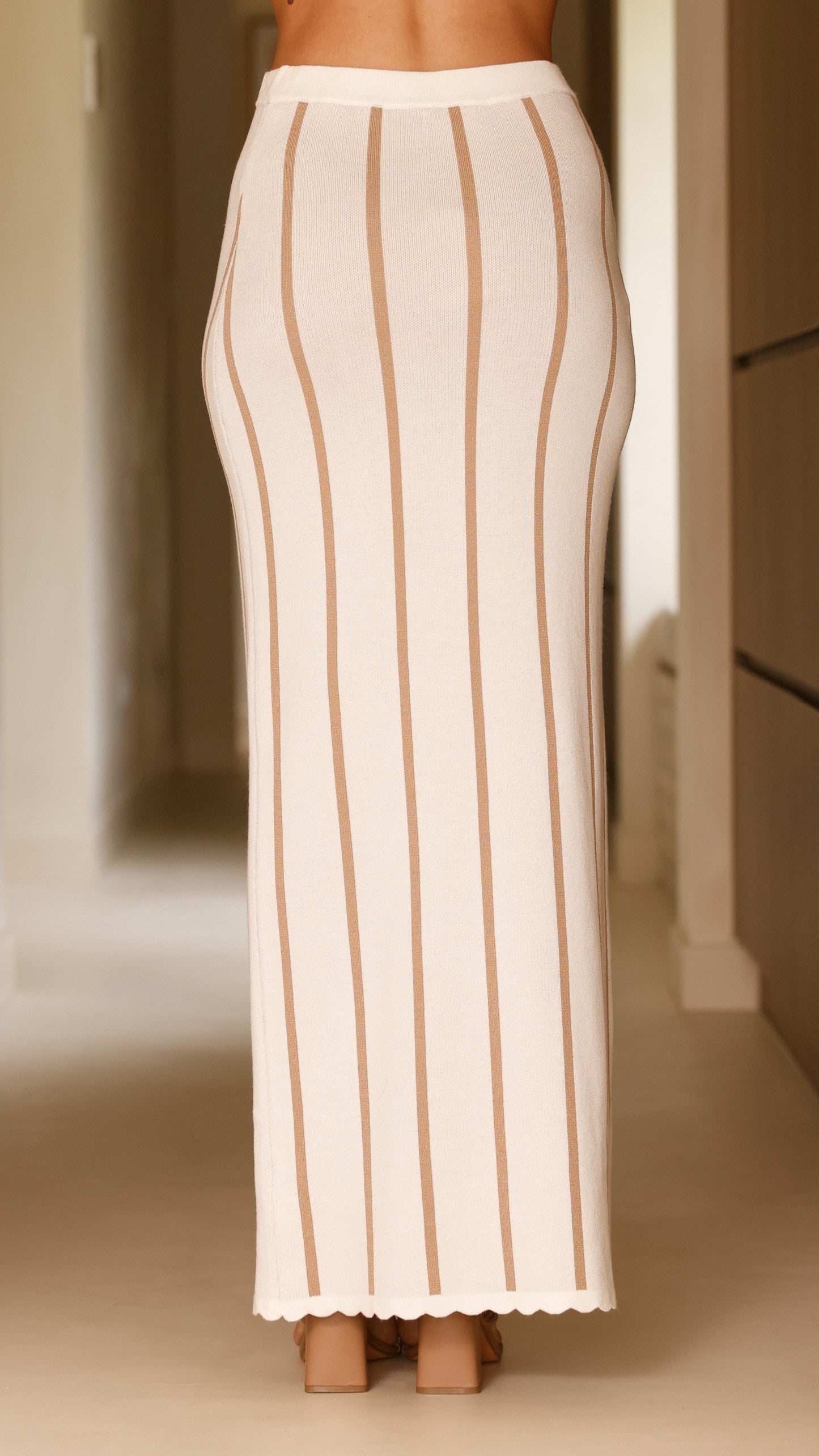Cindy Maxi Skirt - White/Beige - Billy J