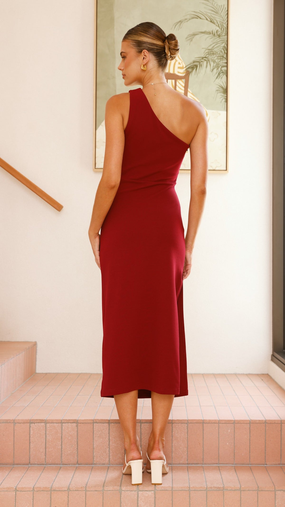 alc alana embellished midi dress Alanna Halter Cowl Neck Midi Dress