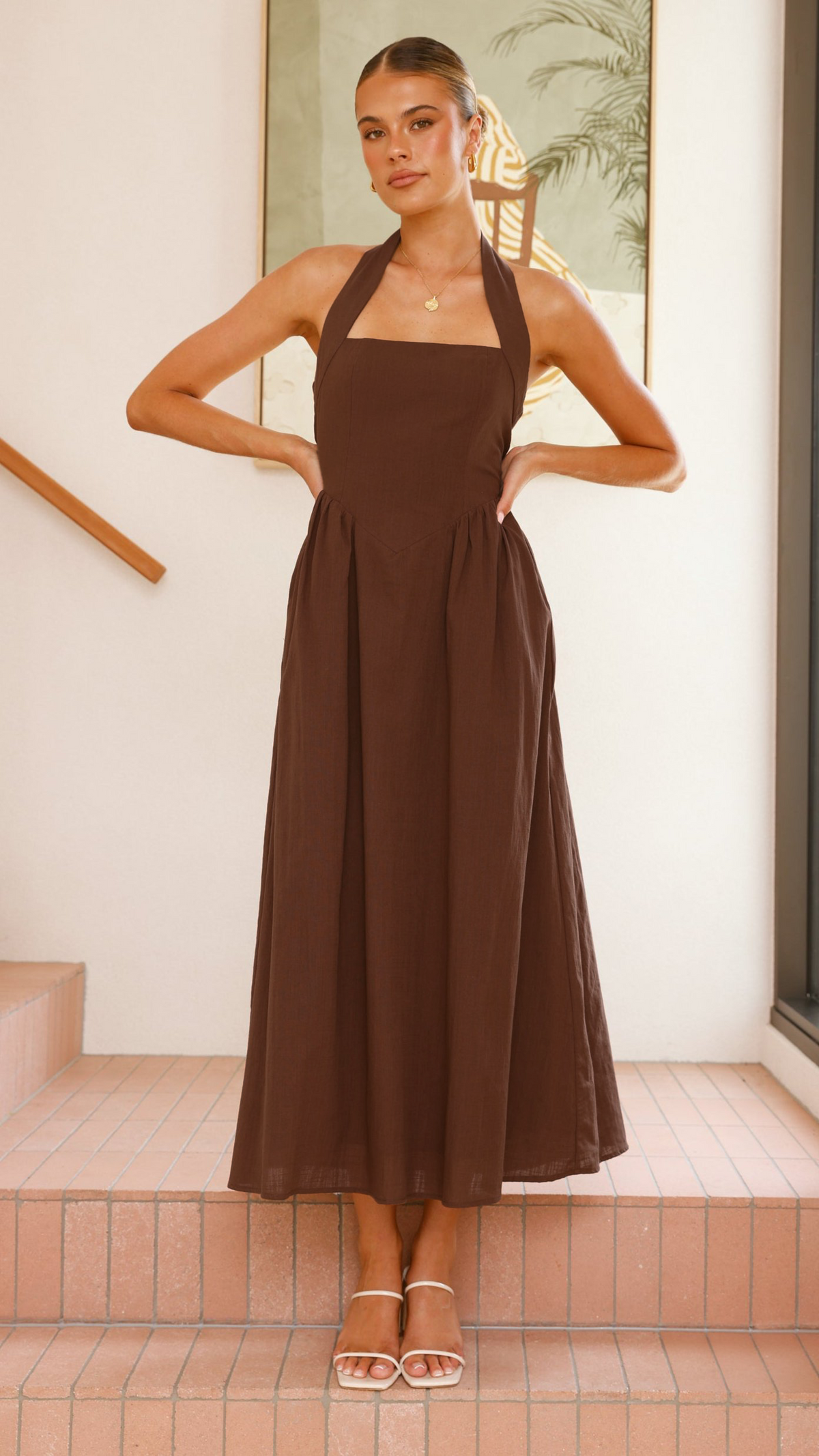 Caden Maxi Dress - Chocolate - Buy Women's Dresses