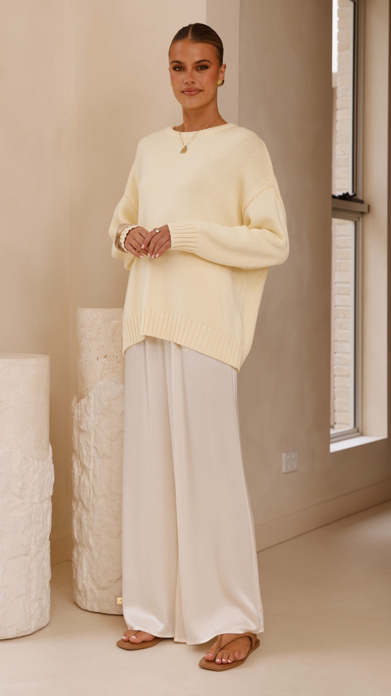 Dara Knitted Sweater - Butter Yellow - Billy J