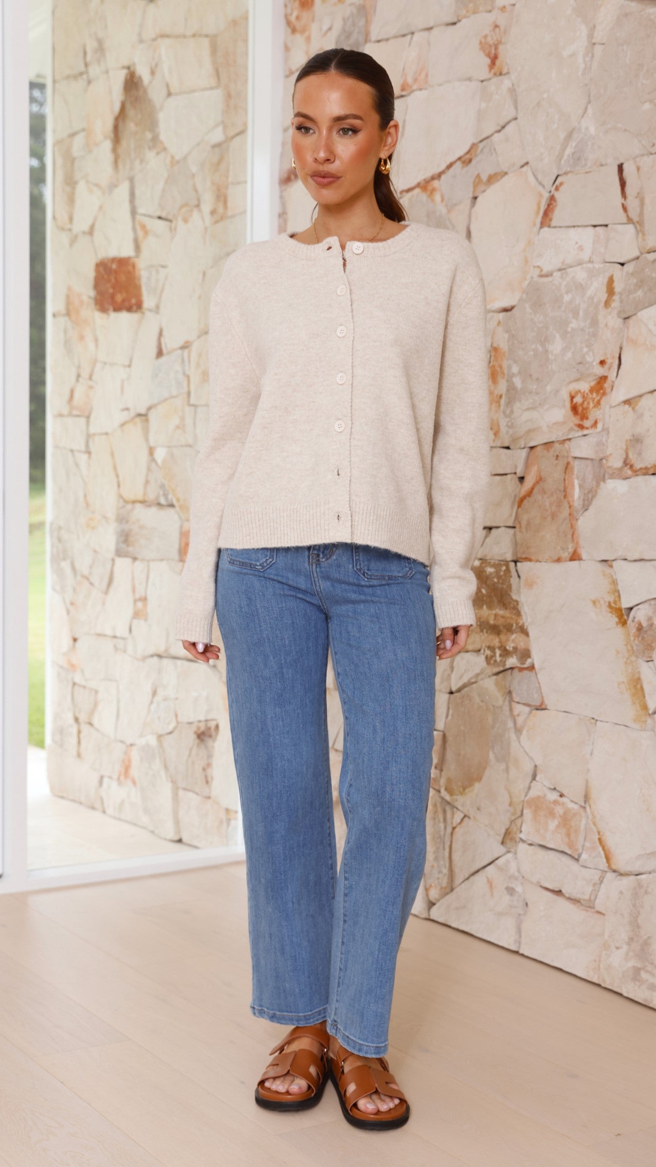 Carinna Knit Jumper - Beige - Billy J