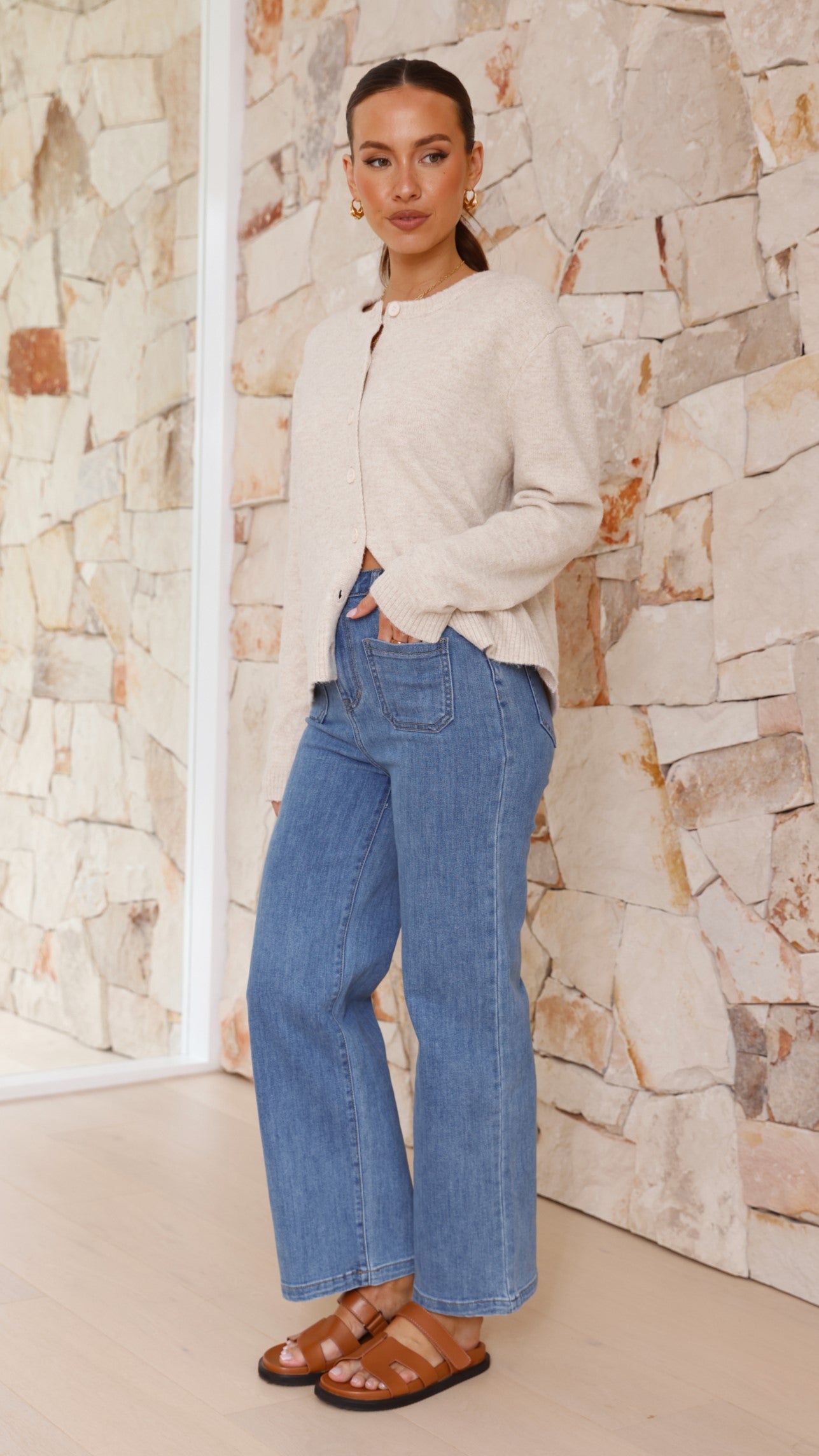 Carinna Knit Jumper - Beige - Billy J