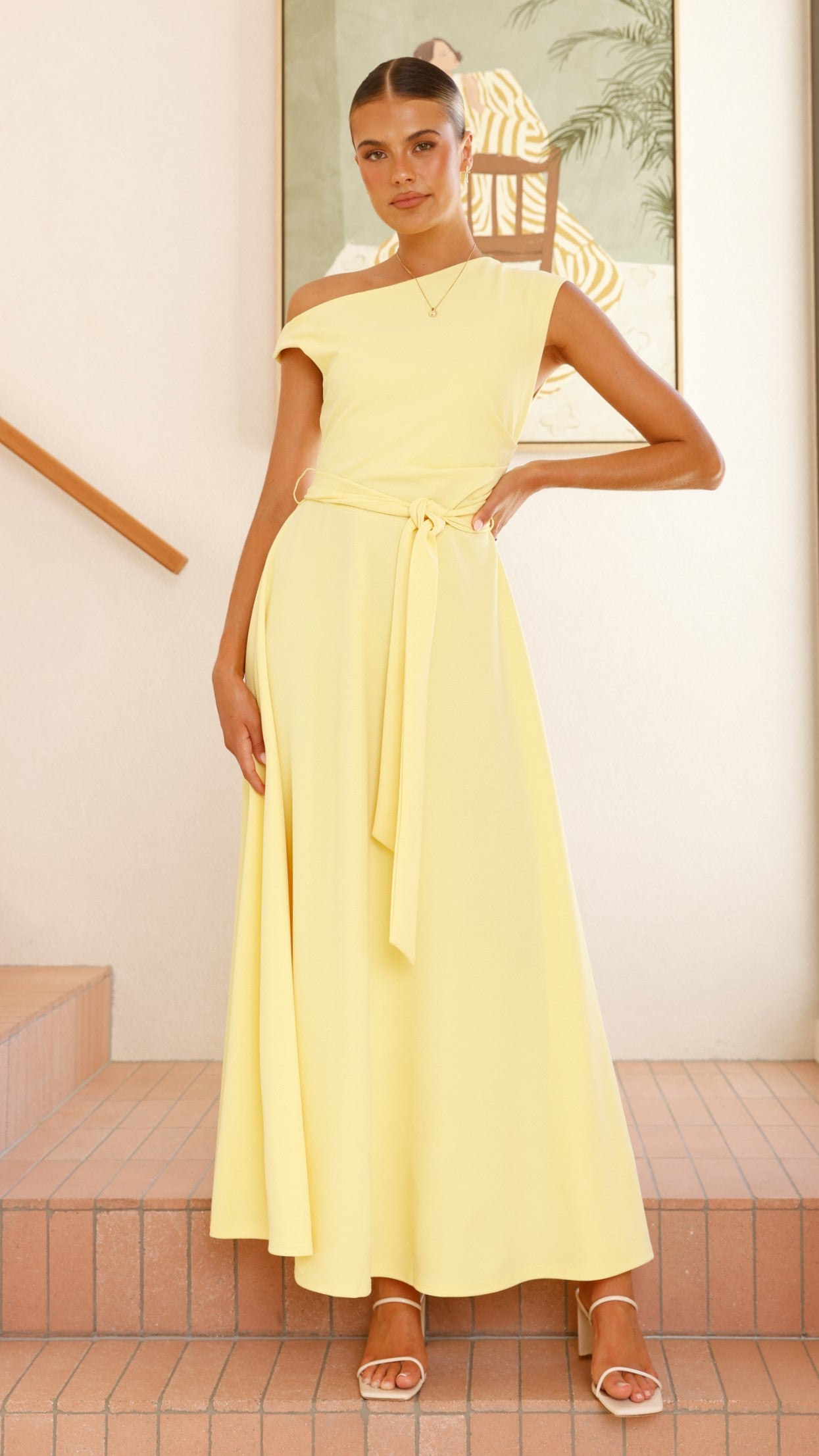 Gemma Maxi Dress - Baby Yellow - Billy J