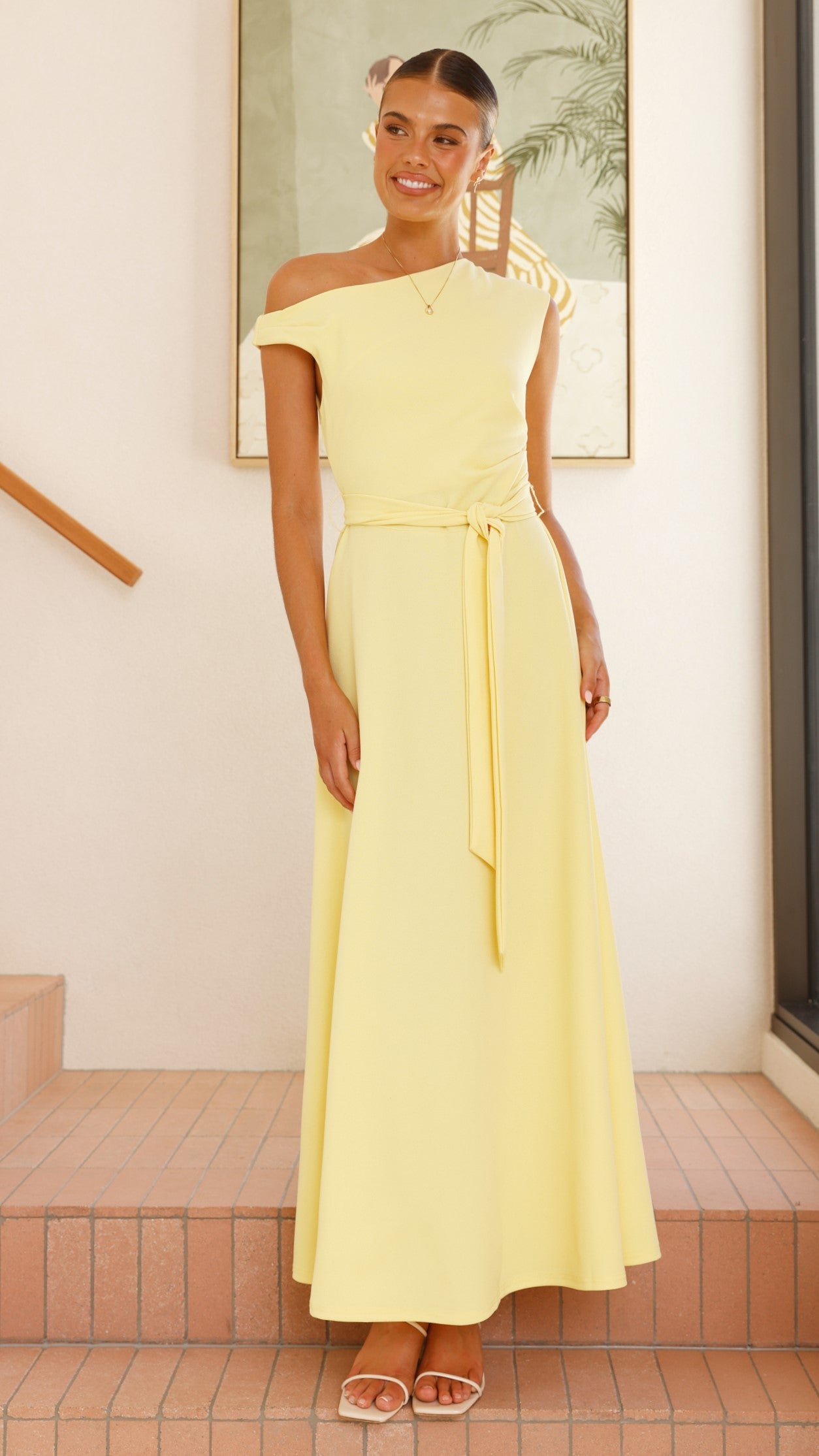 Gemma Maxi Dress - Baby Yellow - Billy J