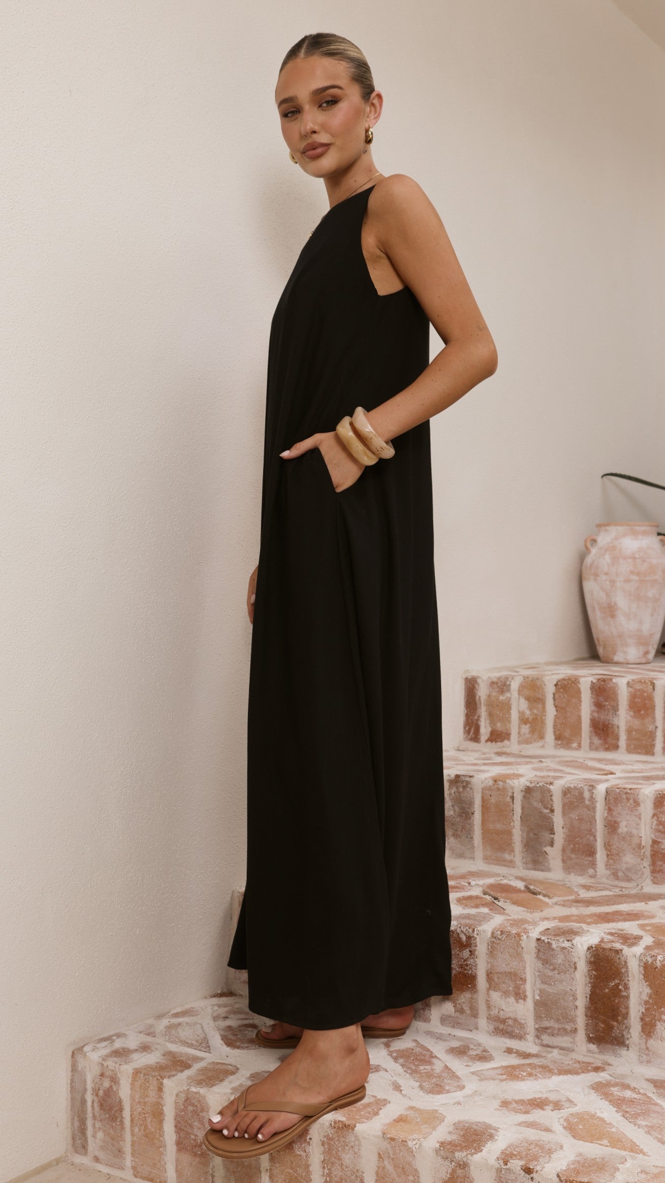 Mylah Maxi Dress - Black - Billy J