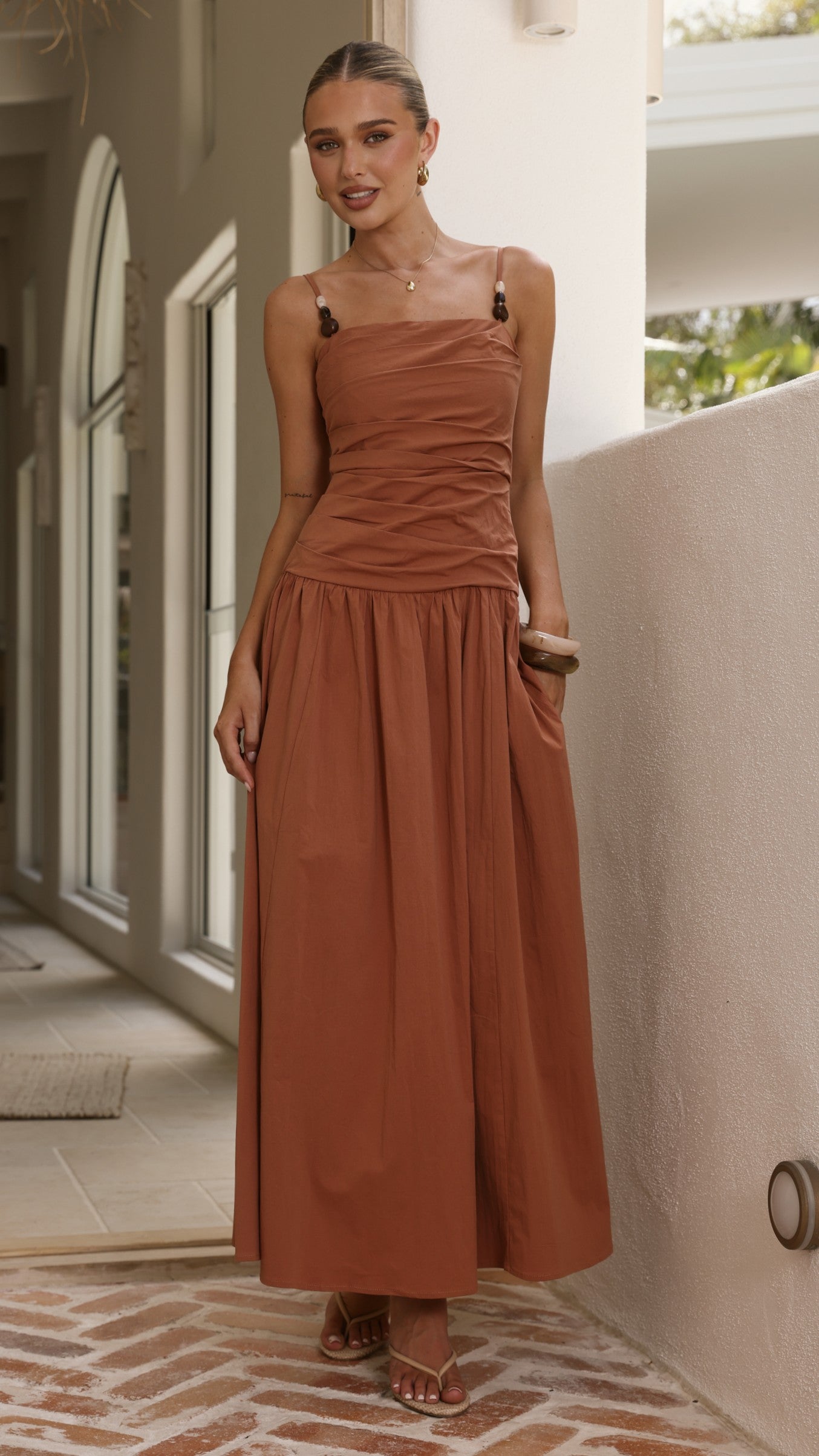 Raziela Maxi Dress - Terracotta - Billy J