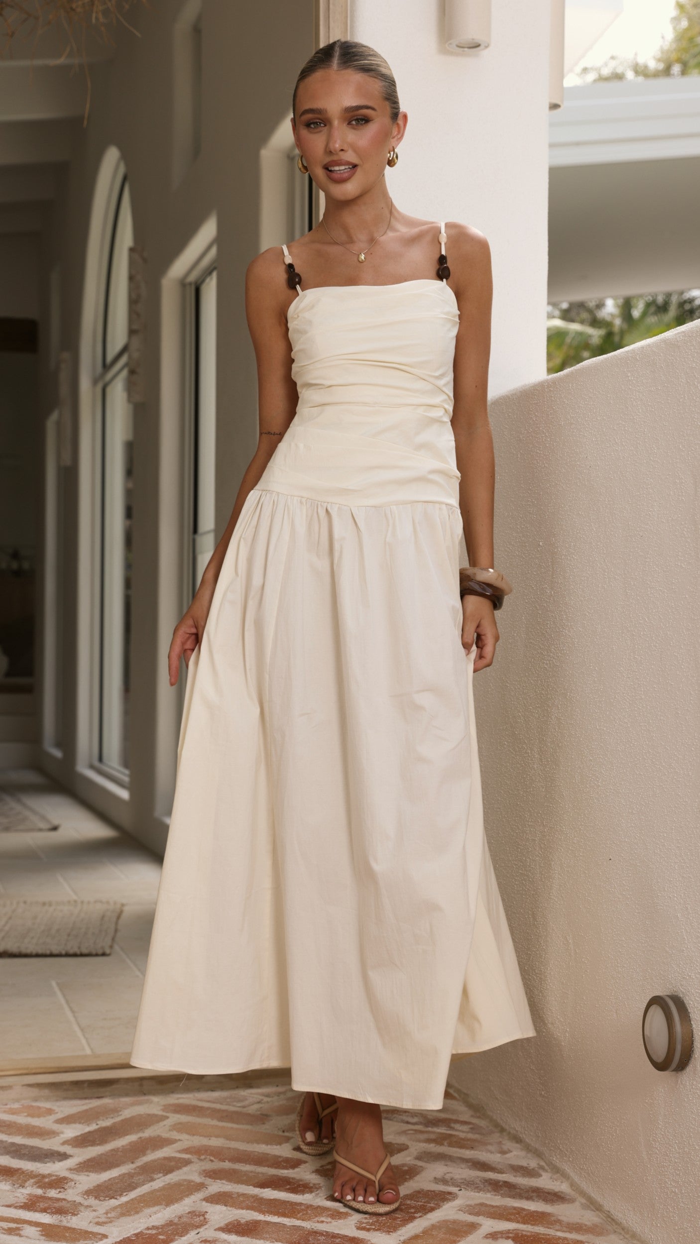 Raziela Maxi Dress - Cream - Billy J