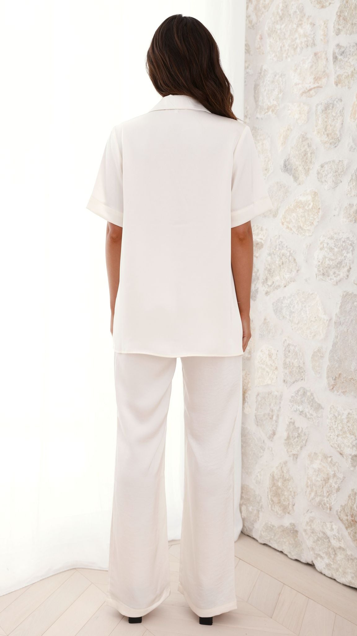 Imogen Button Shirt - Cream - Billy J