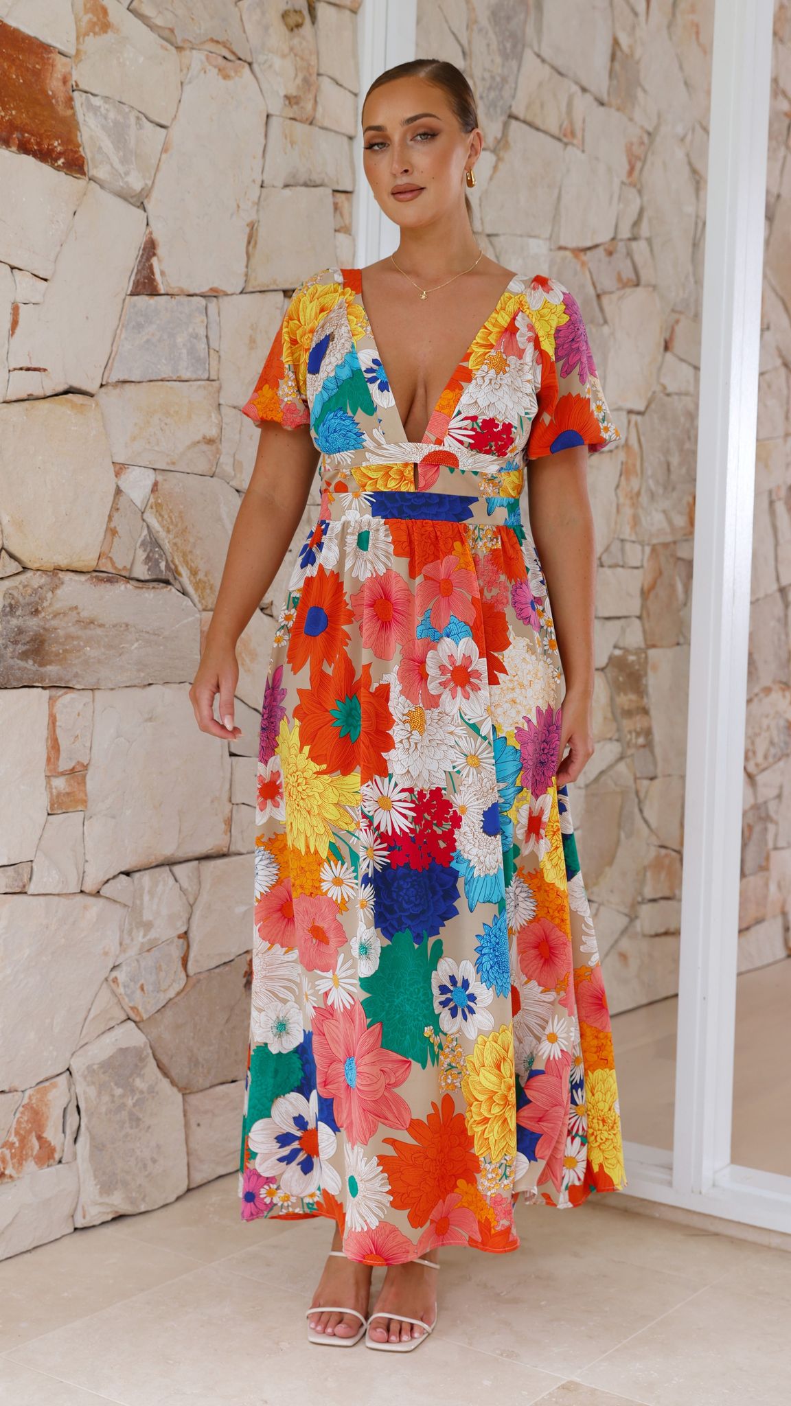 Baker Maxi Dress - Multi Floral - Billy J