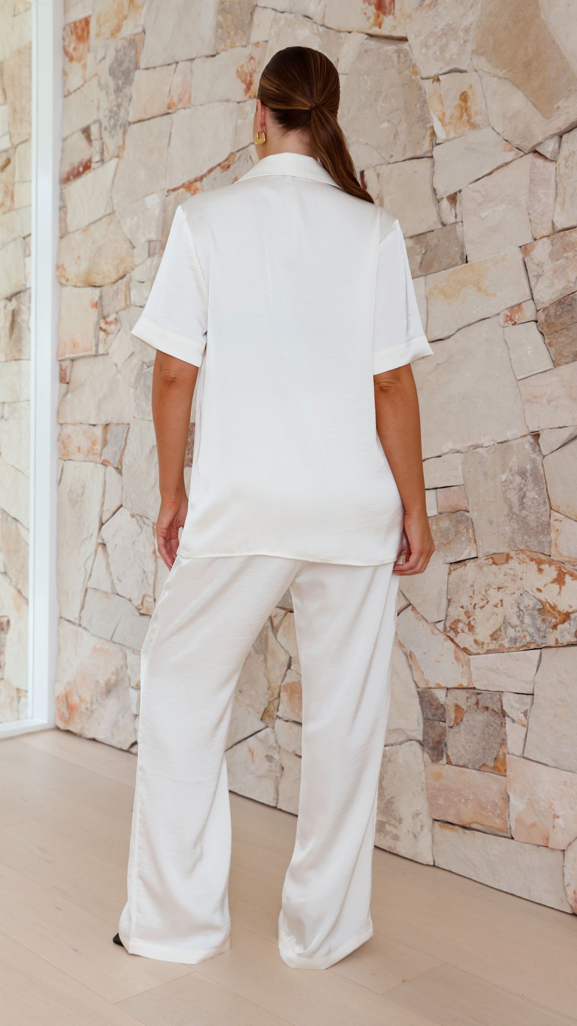Imogen Button Shirt - Cream - Billy J