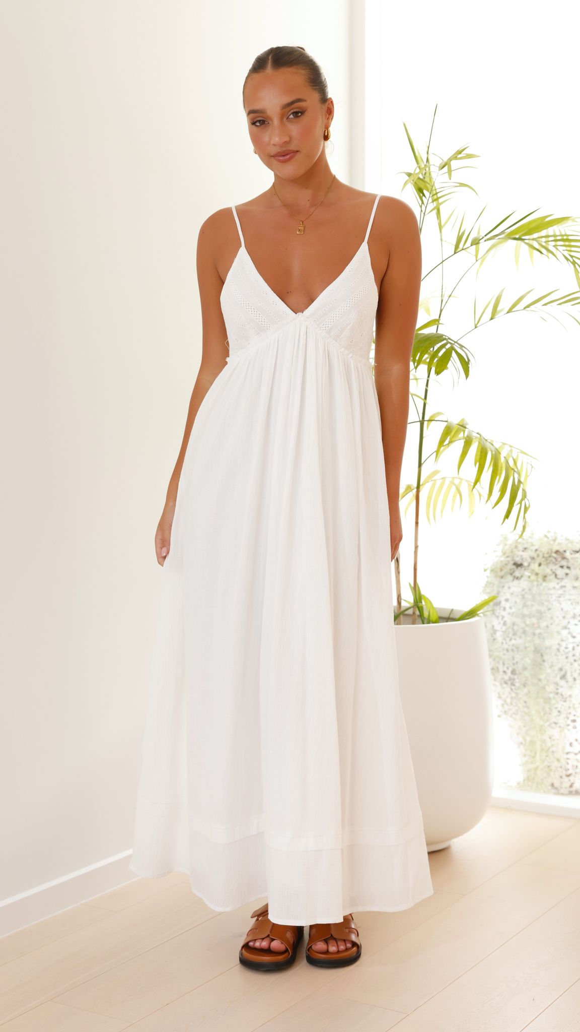 Elouise Maxi Dress - White - Billy J