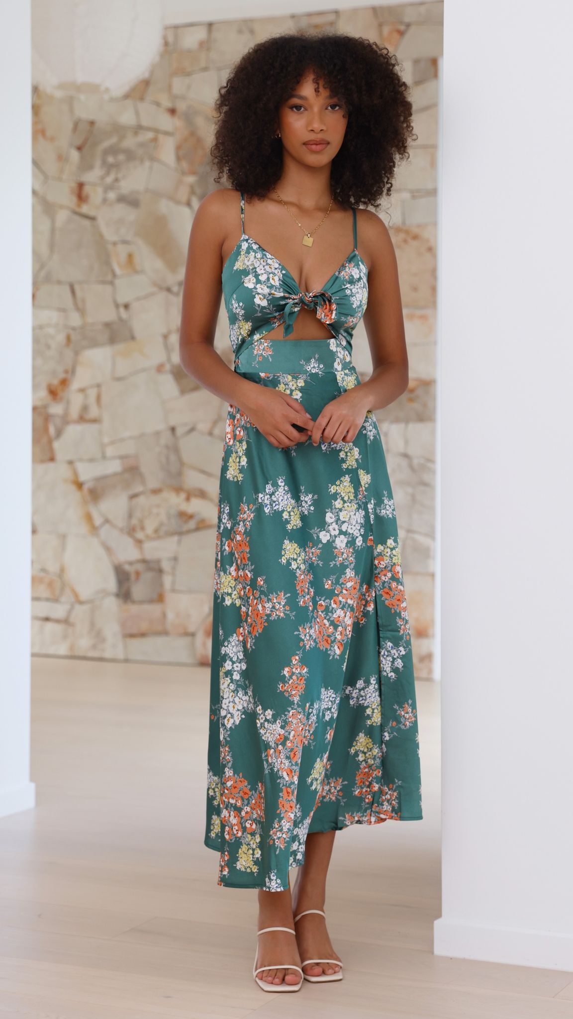 Dreamers Midi Dress - Green Floral - Buy Women's Dresses - Billy J