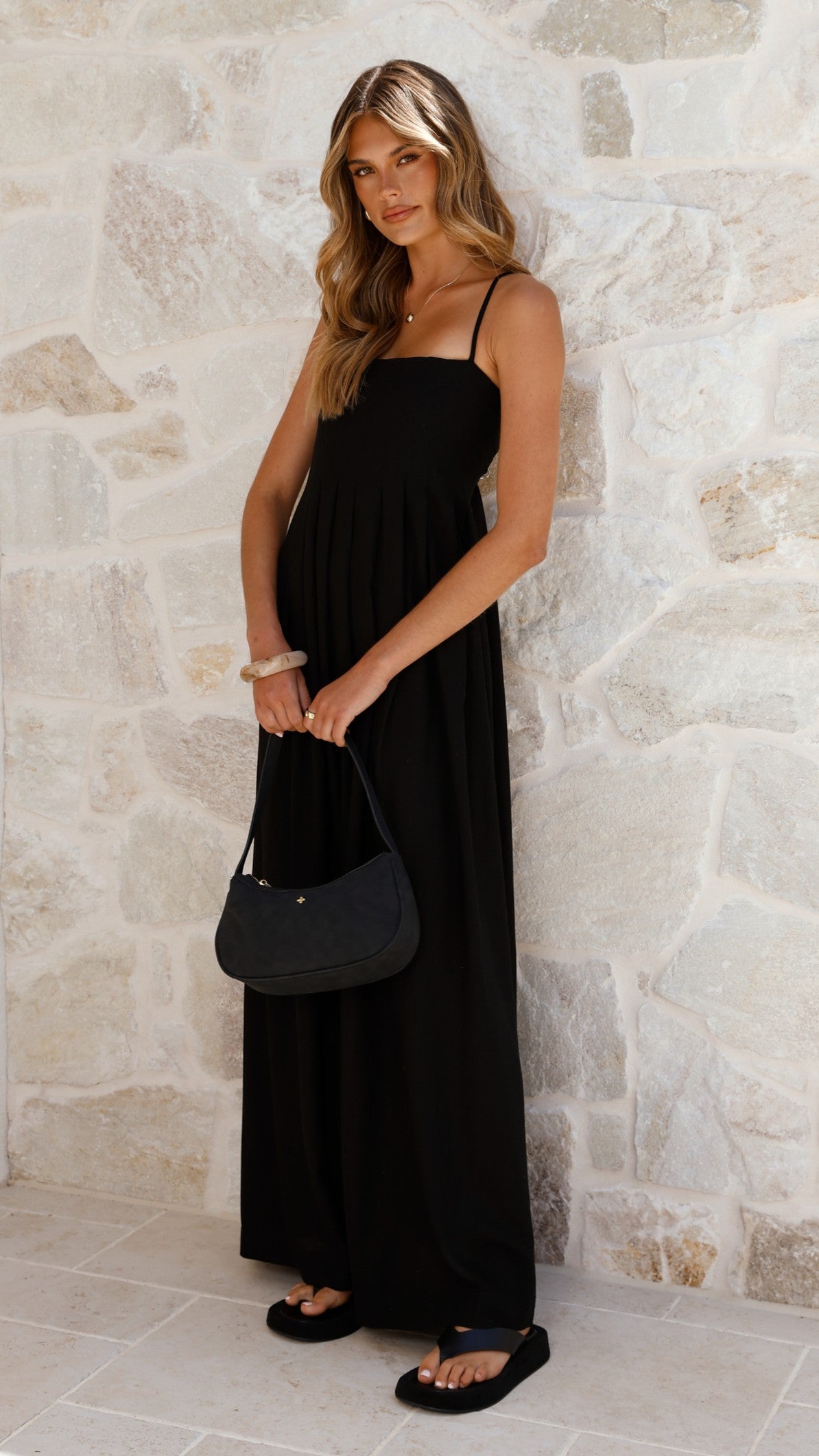 Pippy Maxi Dress - Black - Billy J