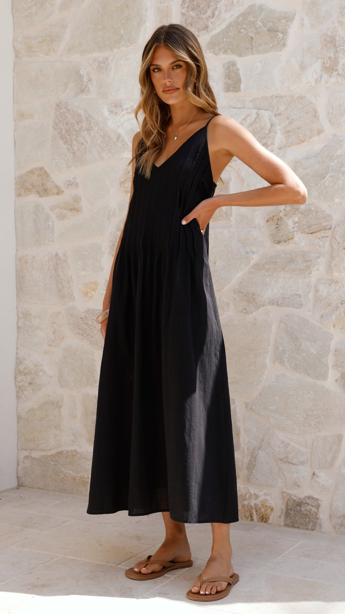 Aspen Maxi Dress - Black - Billy J