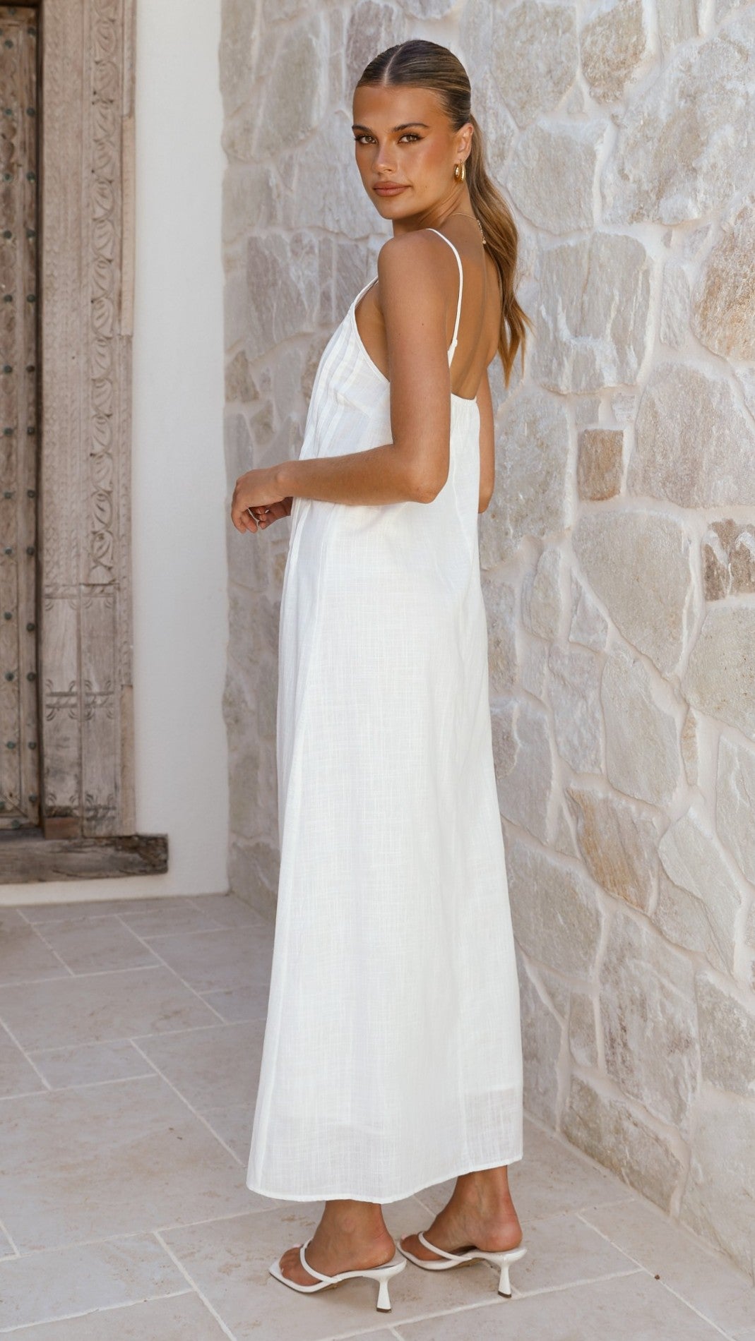 Aspen Maxi Dress - White - Billy J