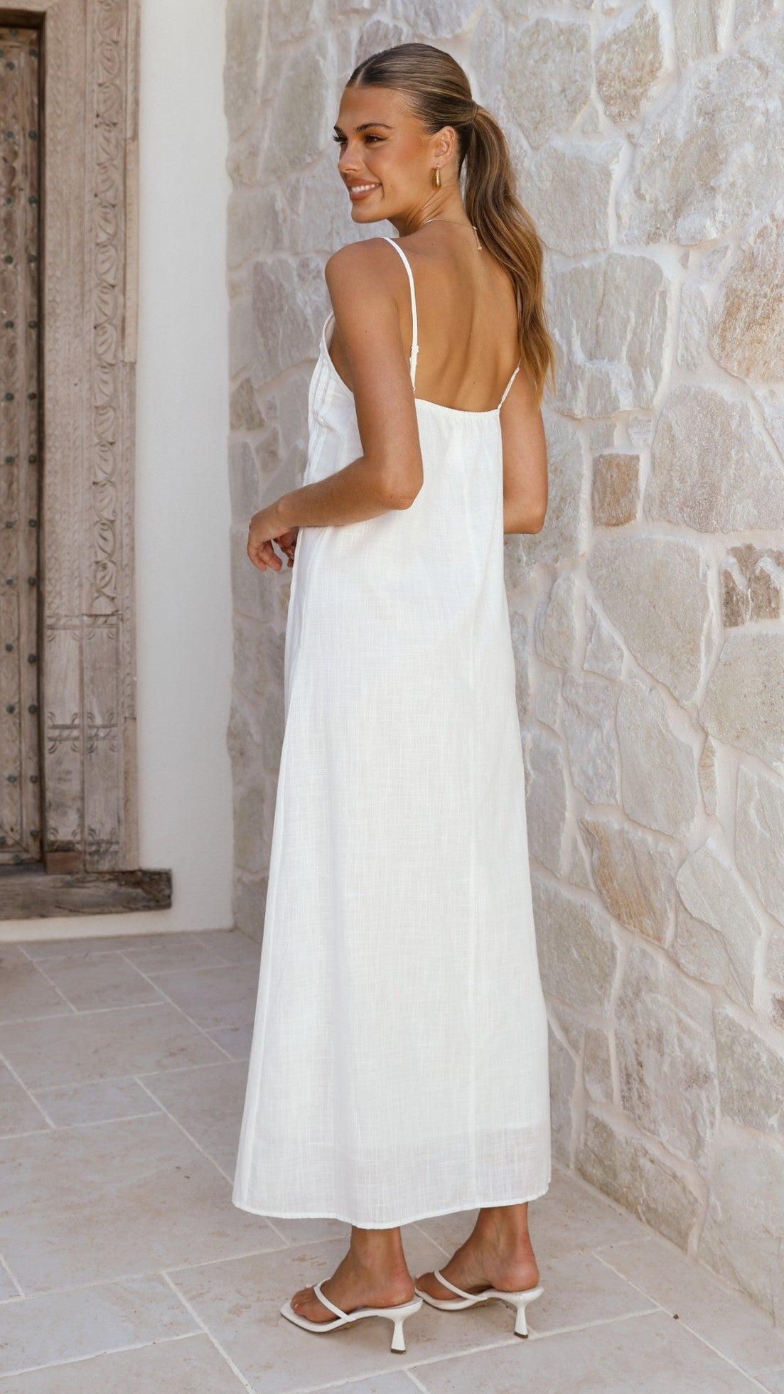 Aspen Maxi Dress - White - Billy J