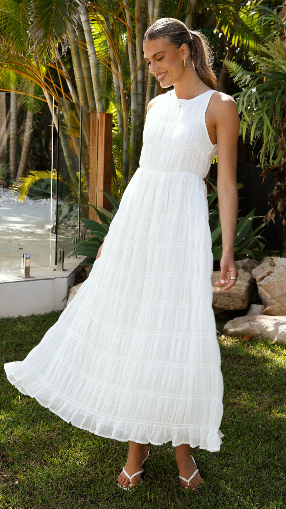 Lassie Maxi Dress - White - Billy J