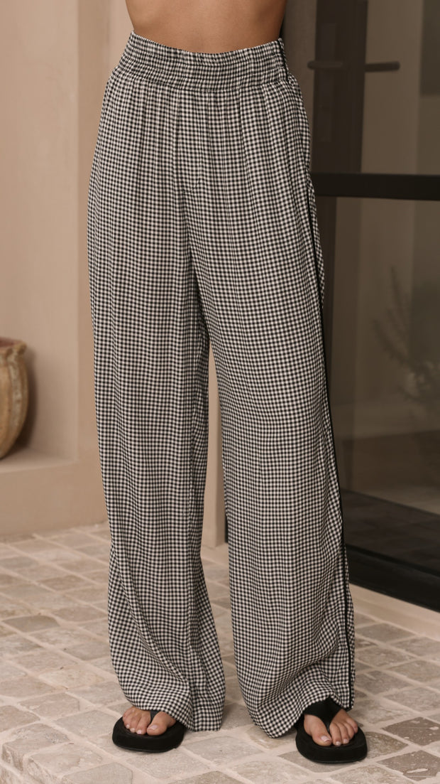 Zoelle Pants - Black Gingham - Billy J