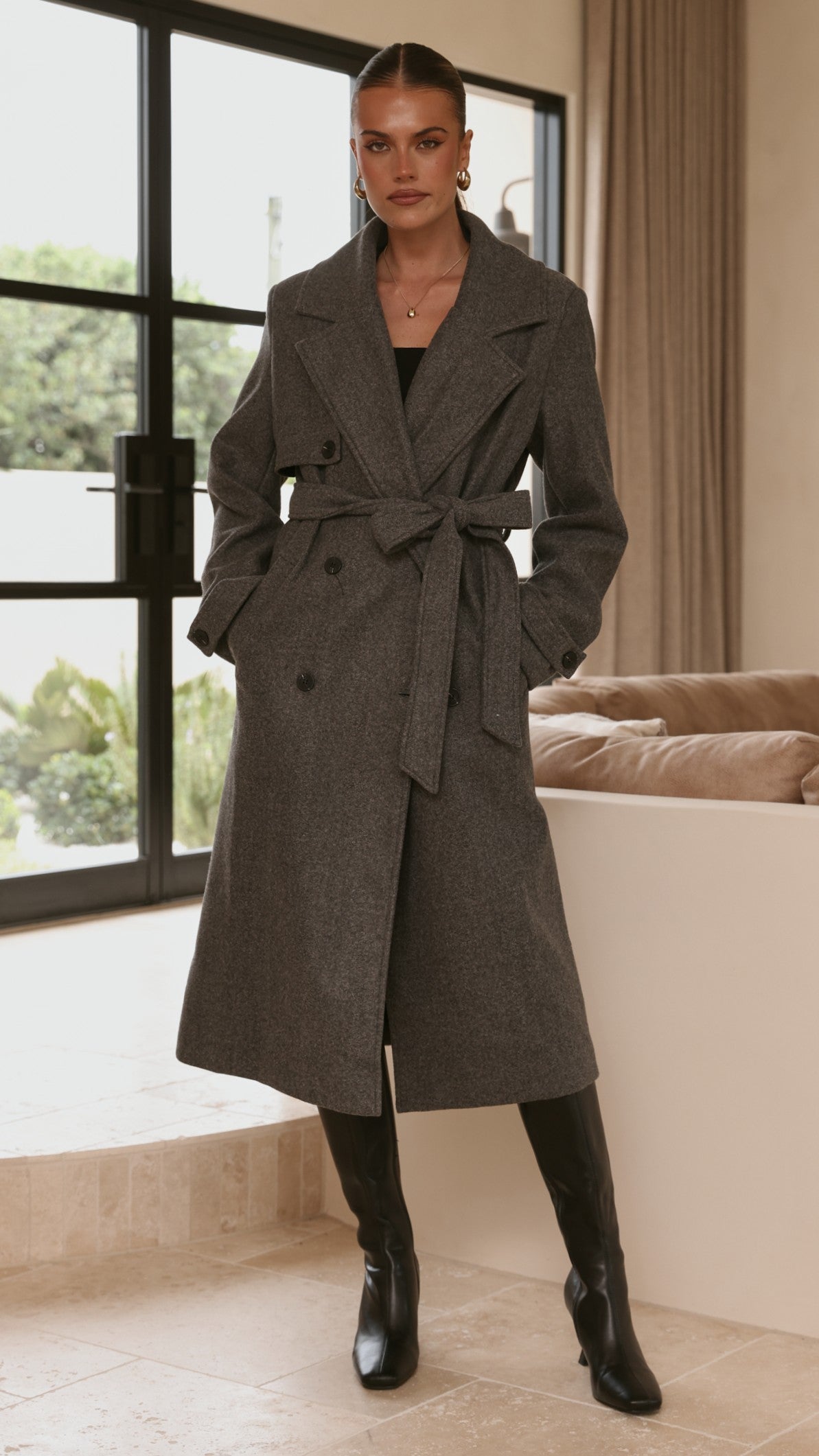 Aspen Coat - Charcoal - Billy J