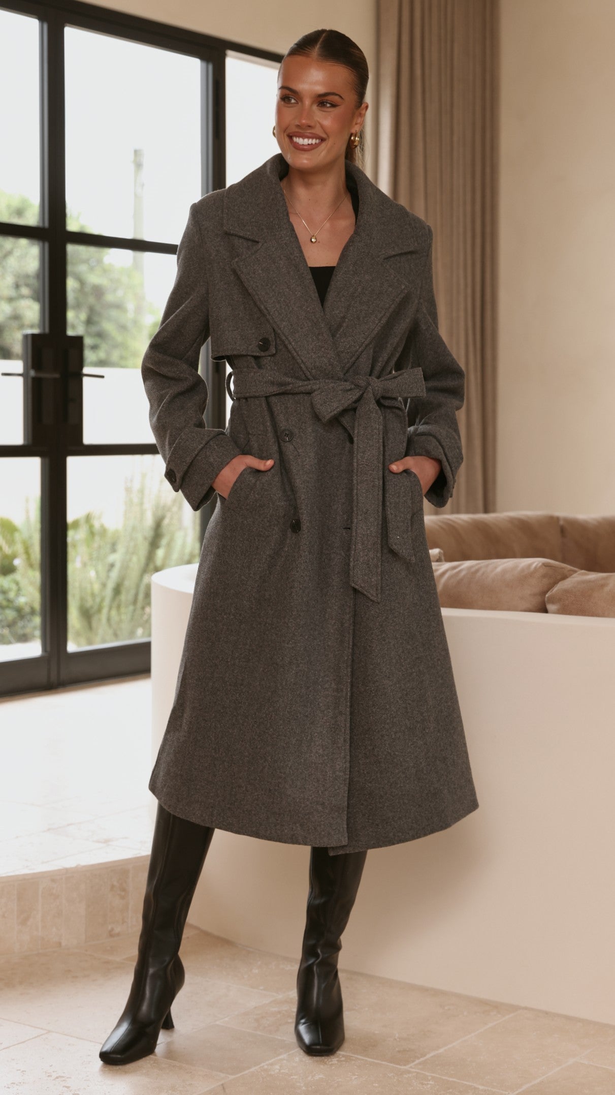 Aspen Coat - Charcoal - Billy J