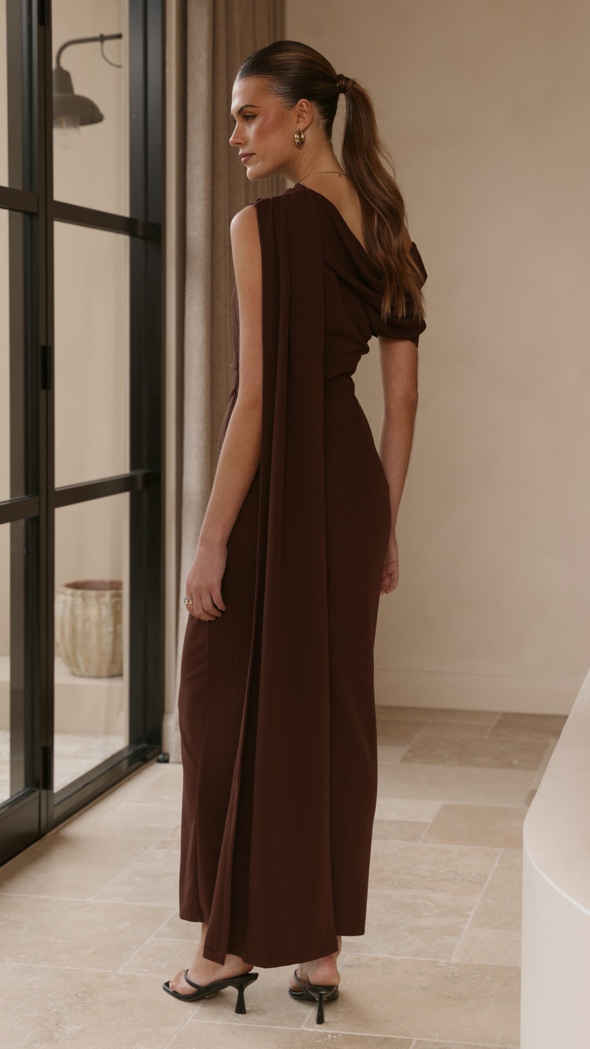 Delilah Maxi Dress - Chocolate - Billy J