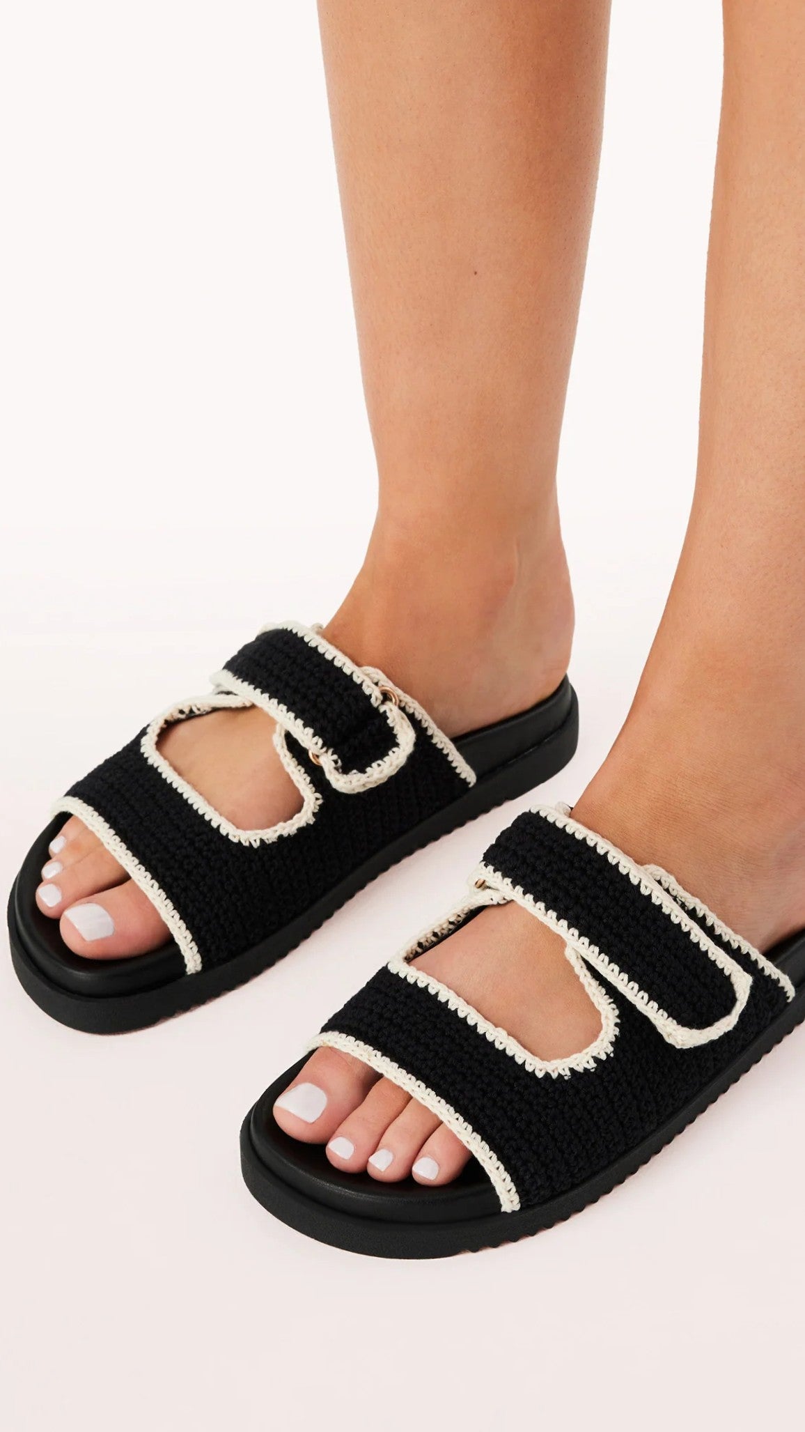 Abbot Sandals - Black / White Contrast - Billy J