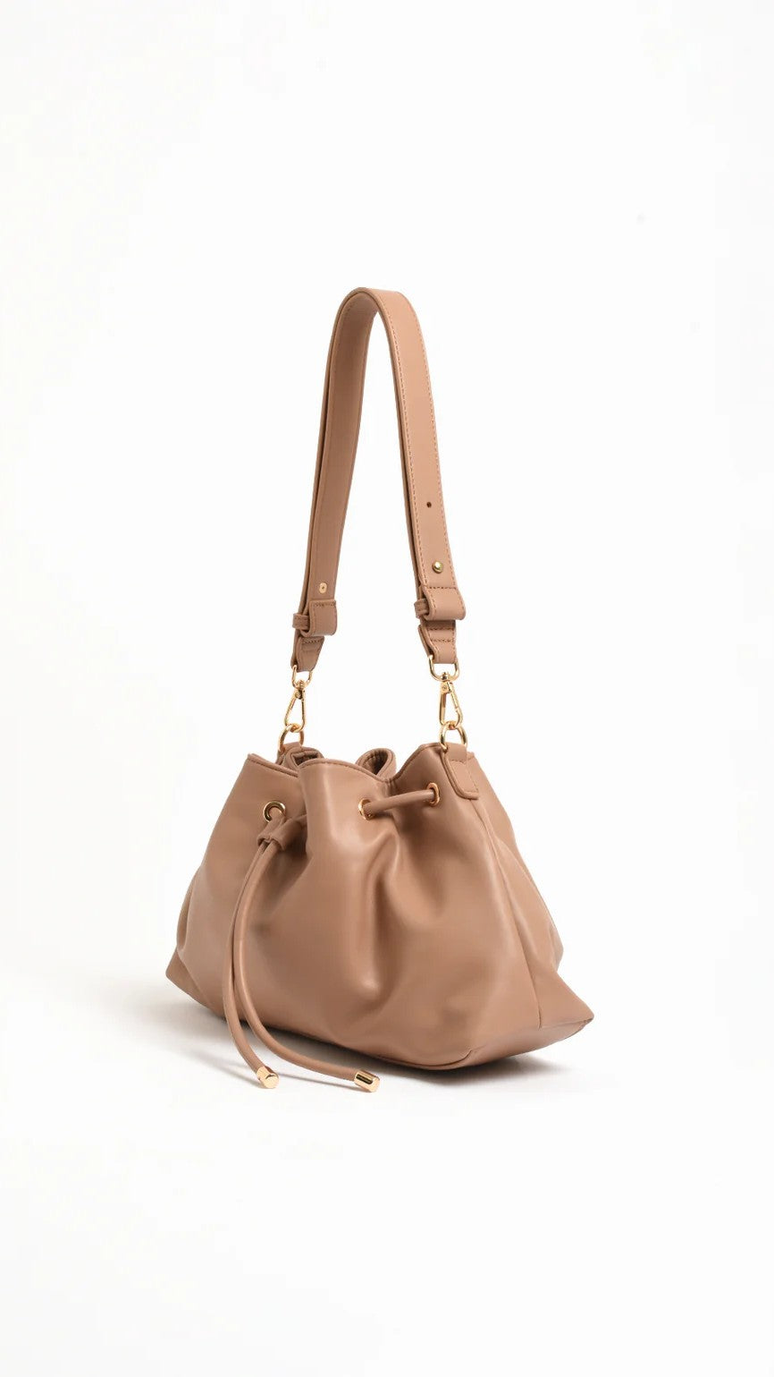 Scout Gathered Handbag - Mocha - Billy J