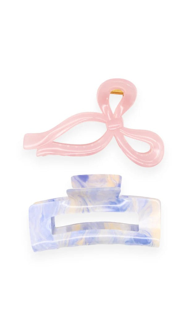Delphie Hair Claw Set - Pink - Billy J
