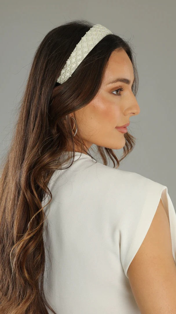 Angela Headband - White - Billy J