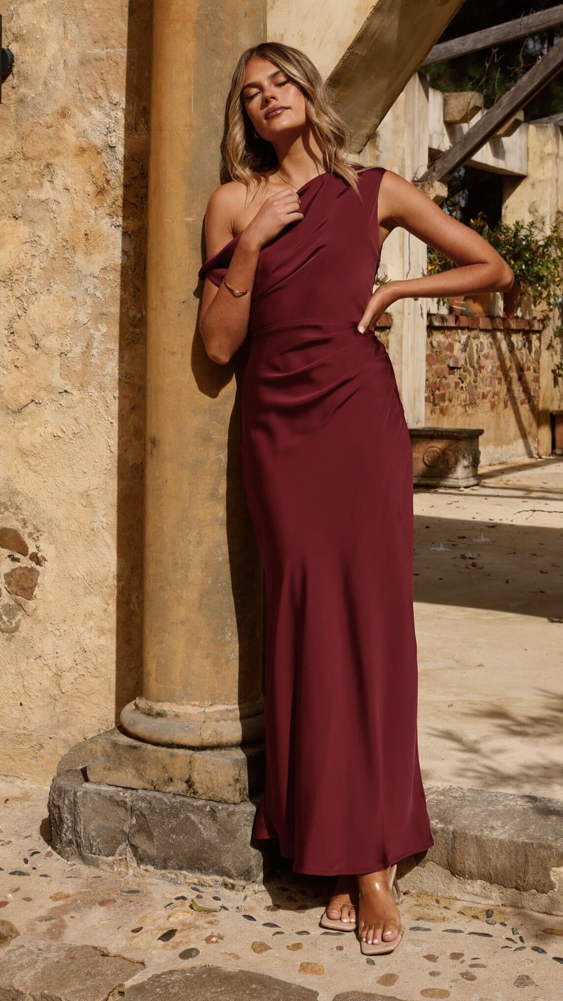 Gigi Maxi Dress - Wine - Billy J