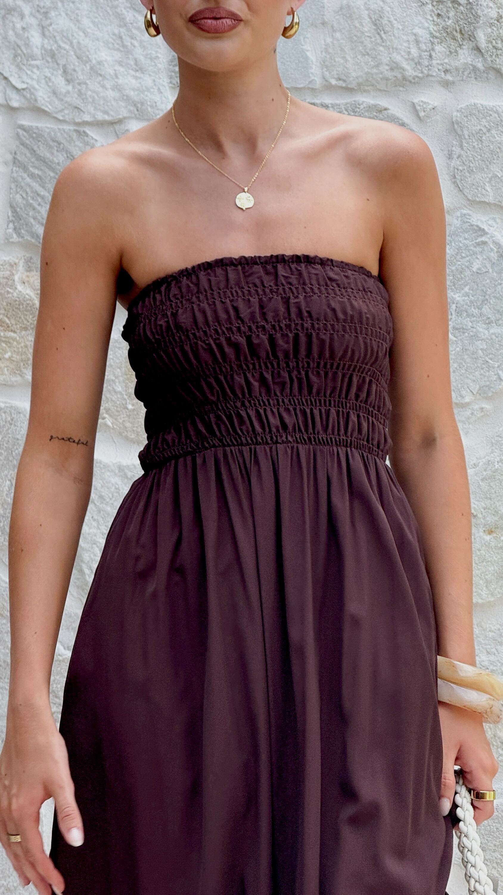Marcy Maxi Dress - Brown - Billy J