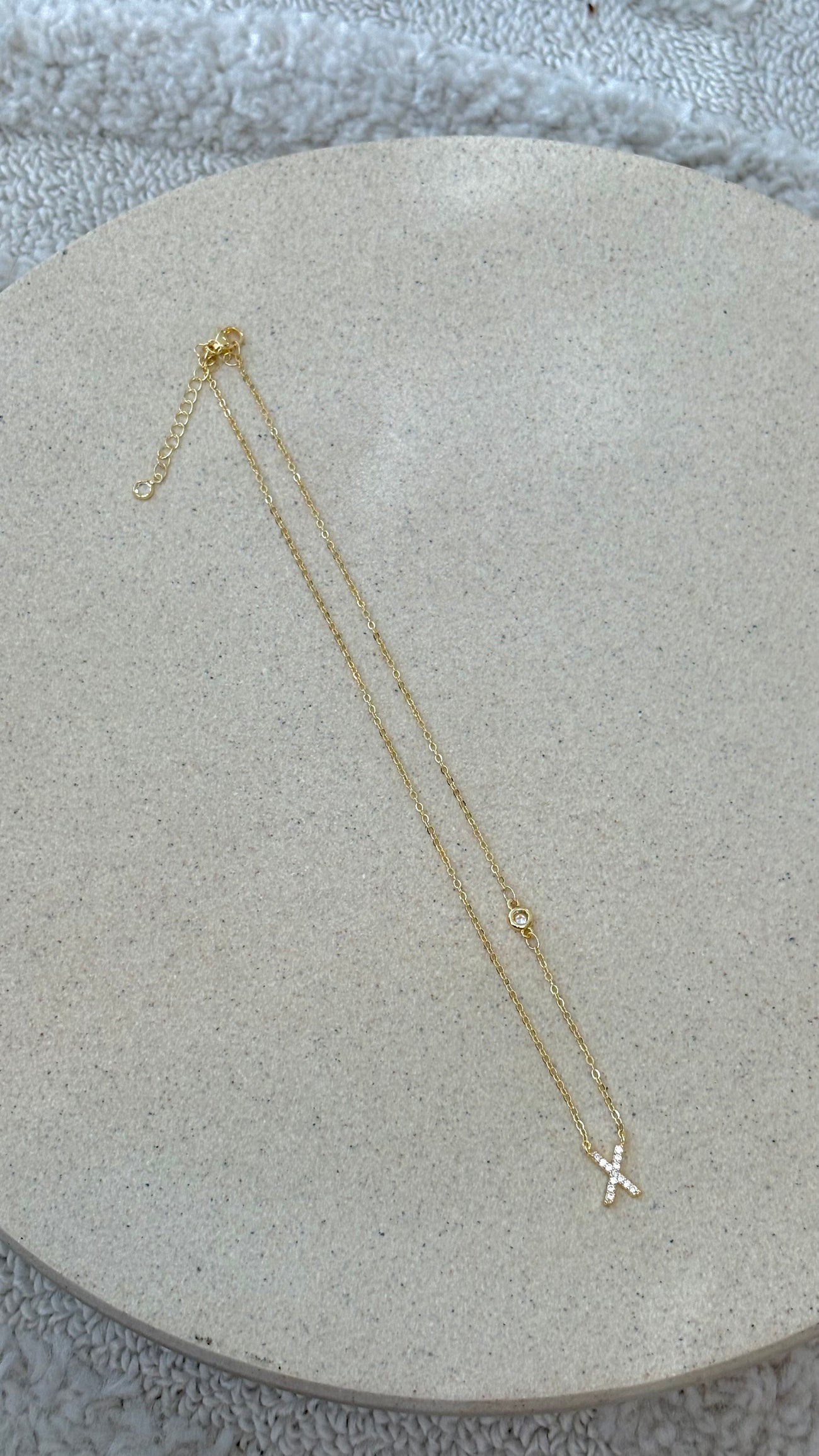 Ivy Initial Letter Necklace - X - Billy J
