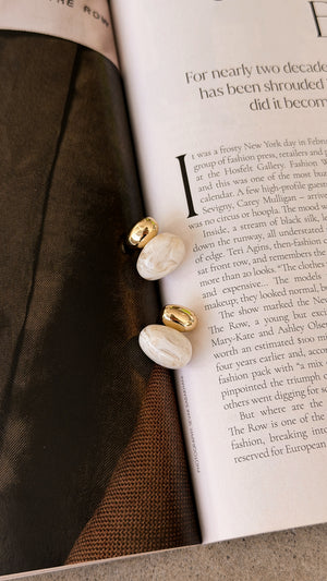 Bauble Resin Earring - Cream - Billy J