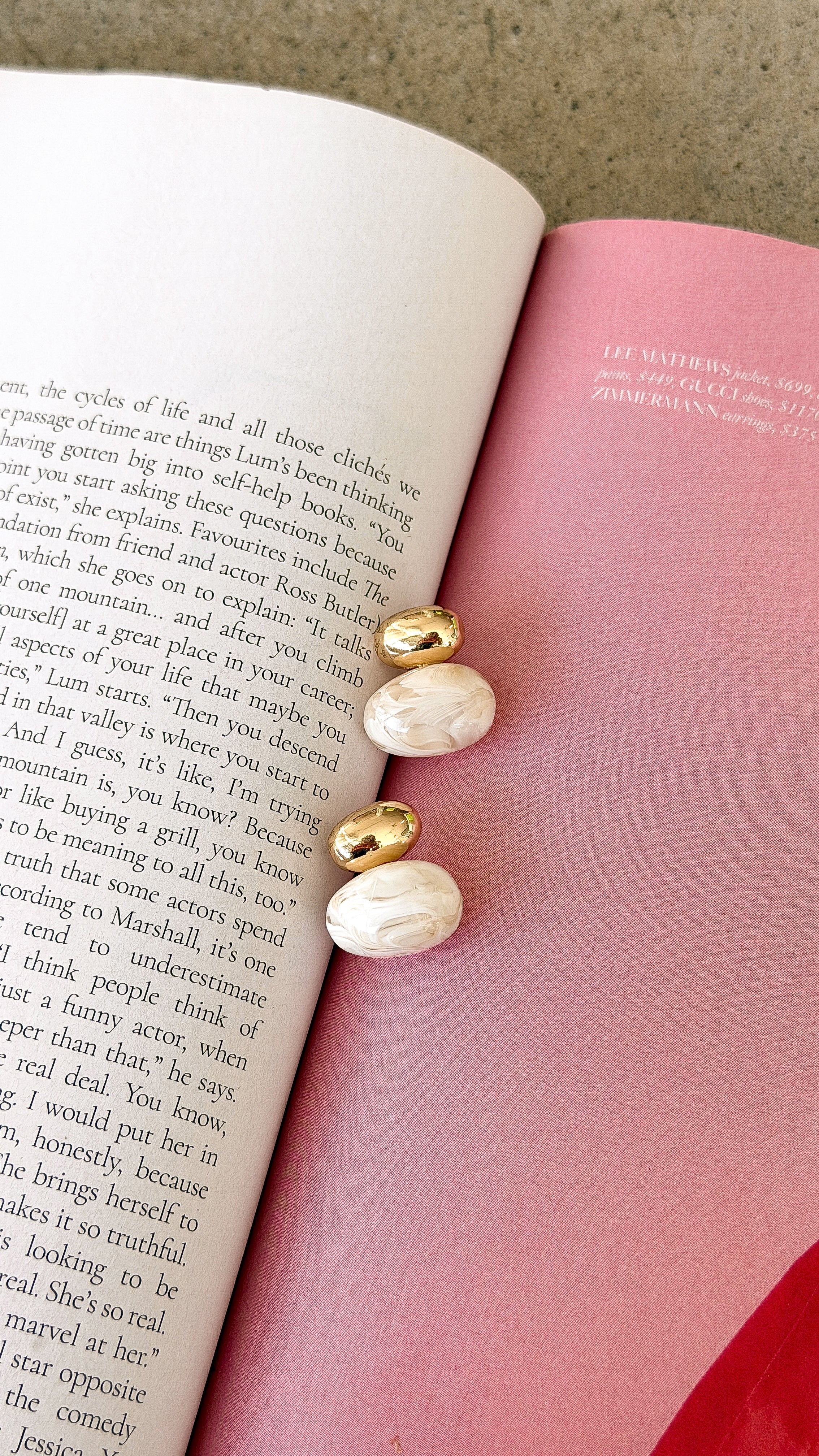 Bauble Resin Earring - Cream - Billy J