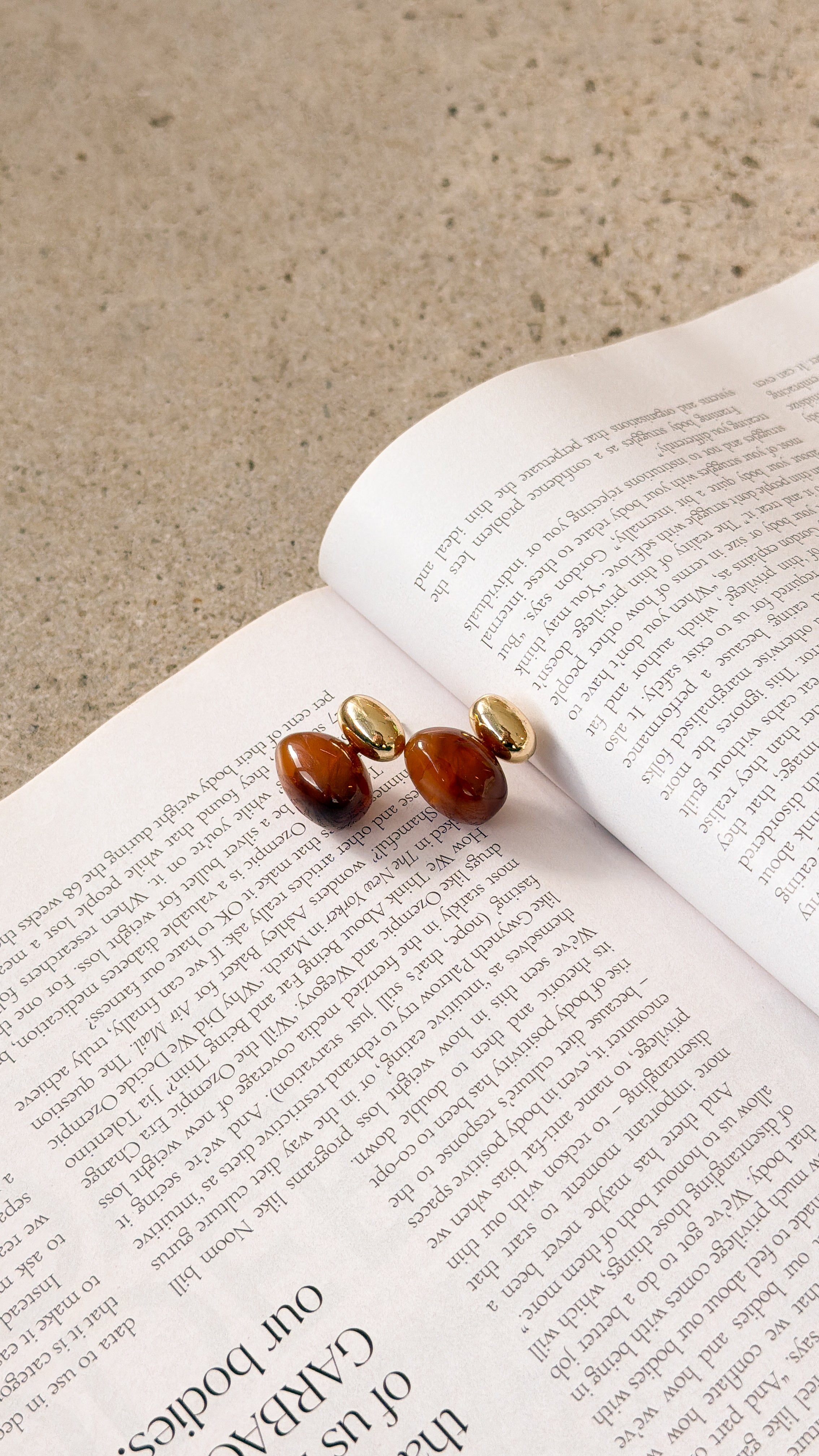 Bauble Resin Earring - Brown - Billy J
